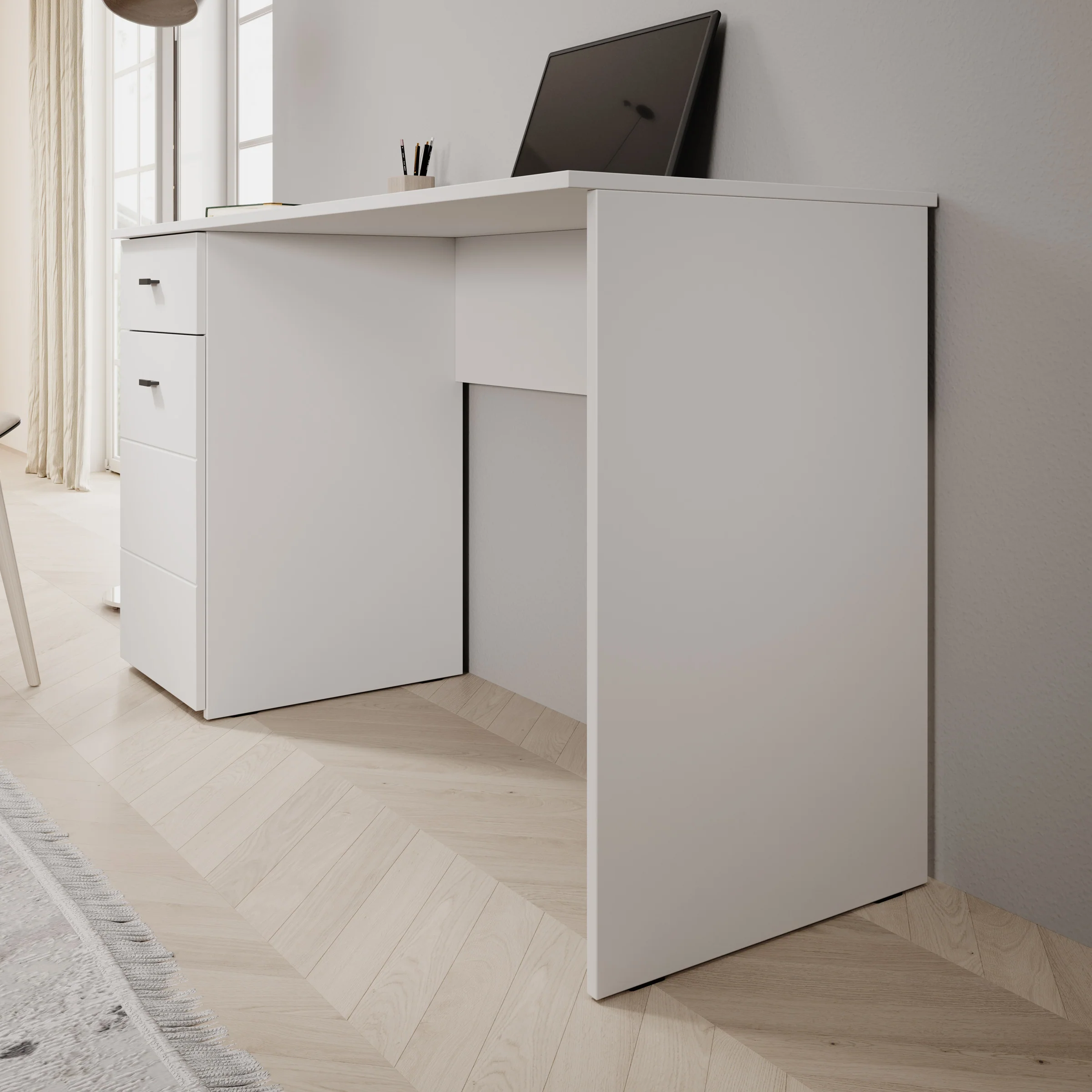 Kairo - Bureau - Wit - 140x50x77 cm - Image 4