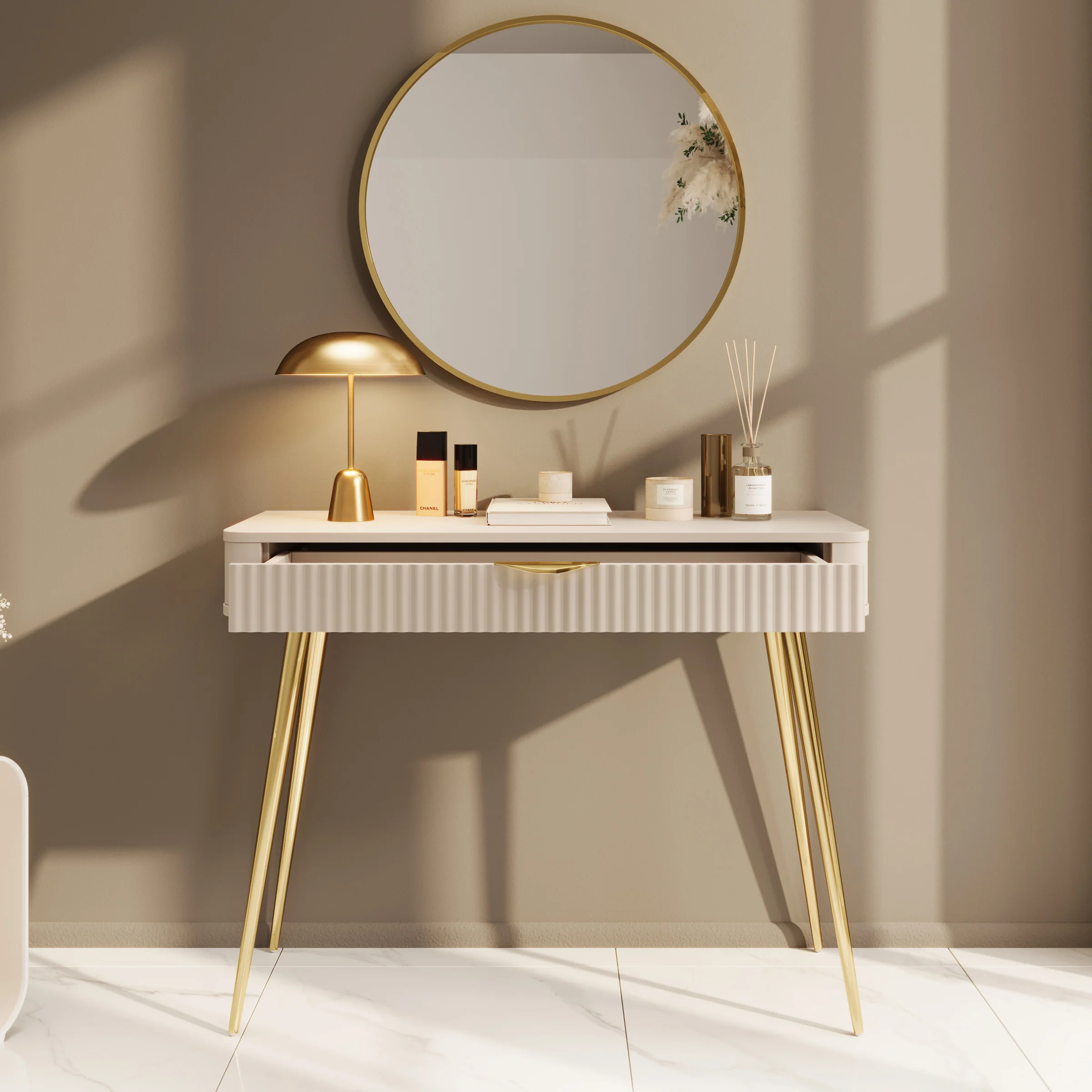 Lima - Kaptafel - Beige - 100x38x78 cm - Image 2