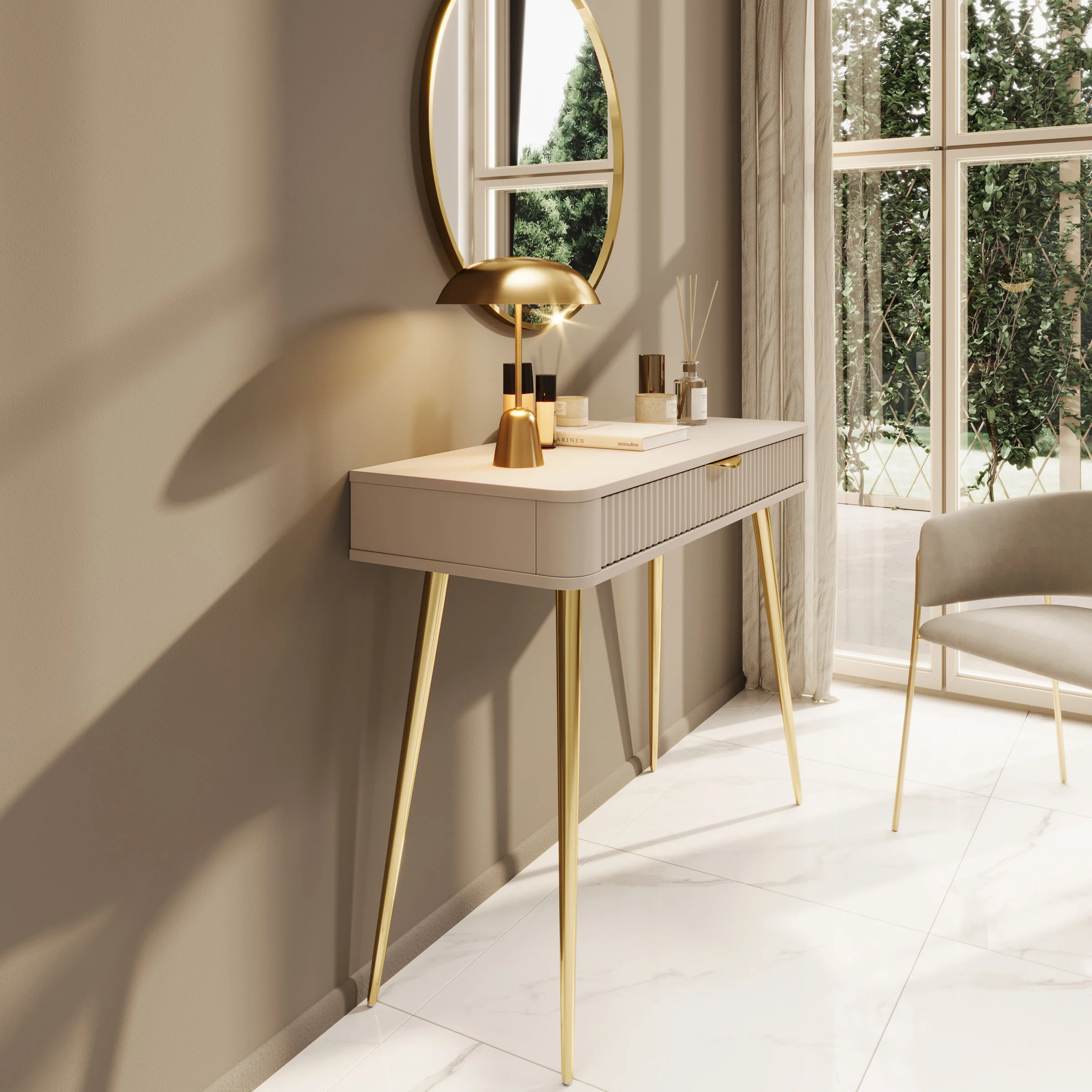 Lima - Kaptafel - Beige - 100x38x78 cm - Image 4
