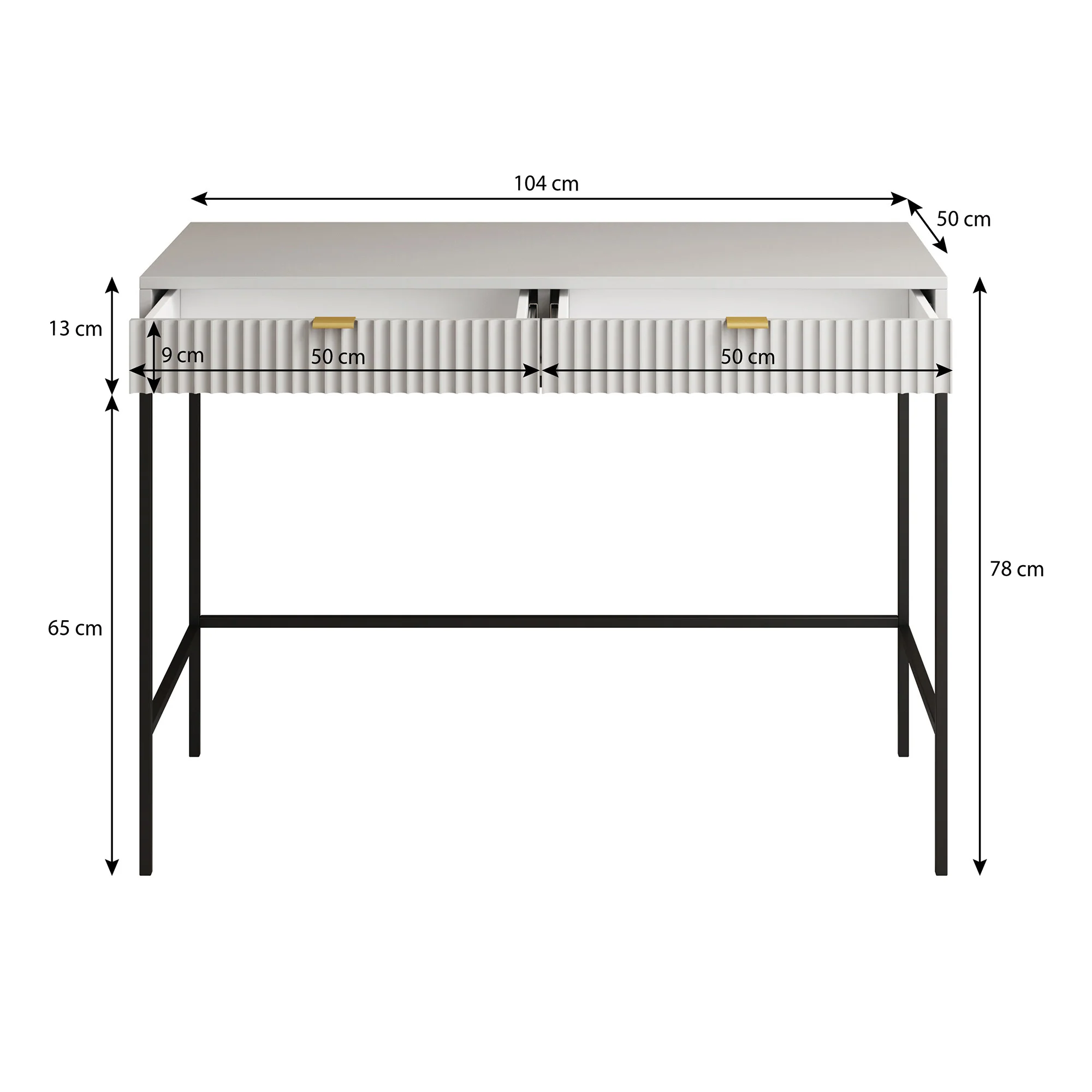 Navil 2 - Kaptafel - Beige - 104x50 cm - Image 5