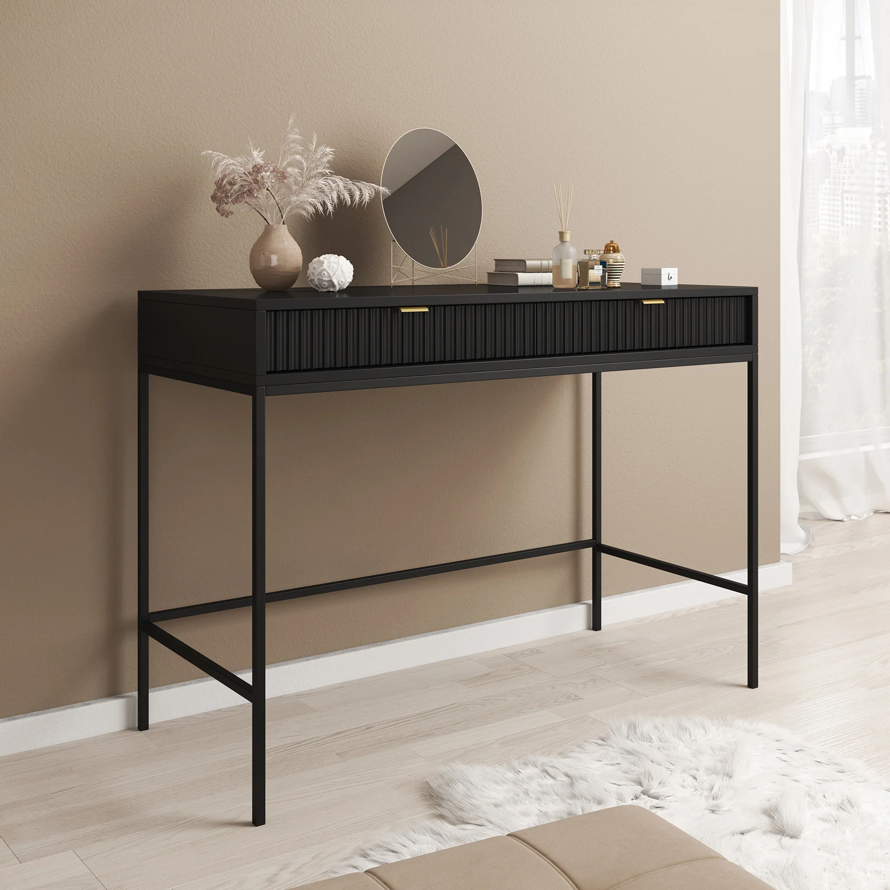 Navil - Kaptafel - Zwart - 104x50x78 cm