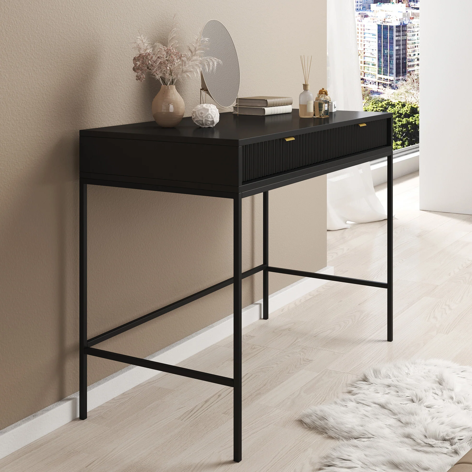 Navil - Kaptafel - Zwart - 104x50x78 cm - Image 4
