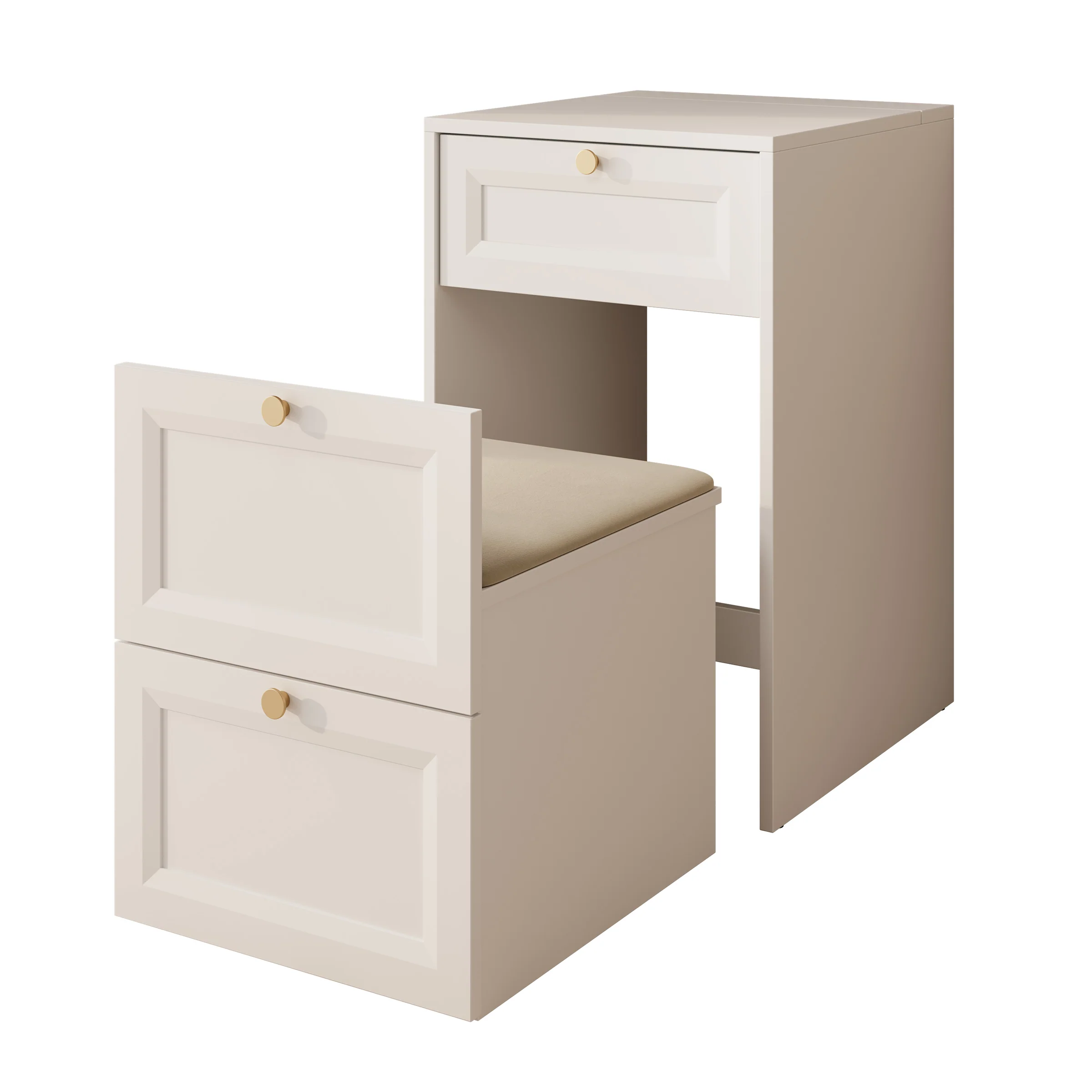 Rumble - Kaptafel met stoel - Wit - 50x51 cm - Image 13