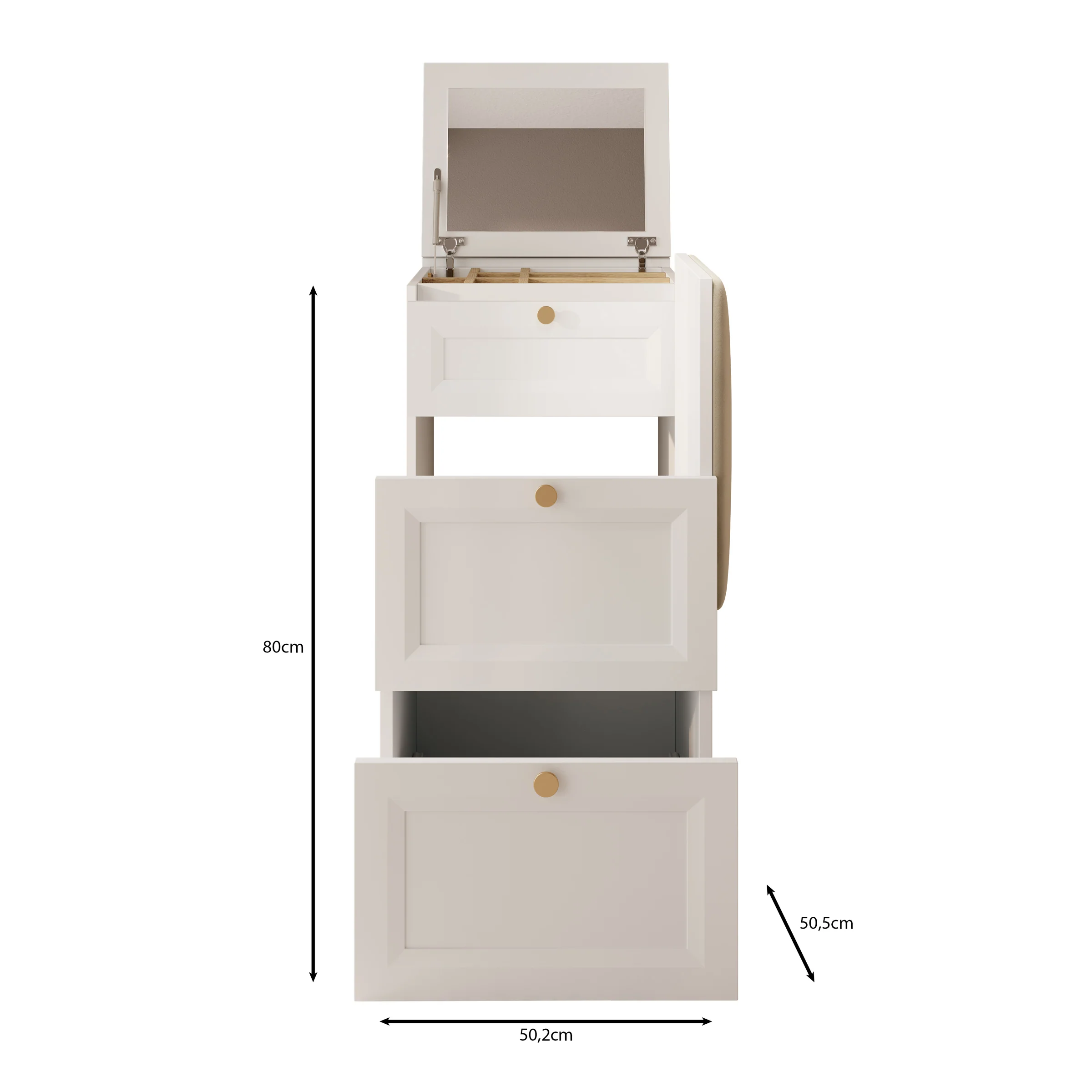 Rumble - Kaptafel met stoel - Wit - 50x51 cm - Image 9