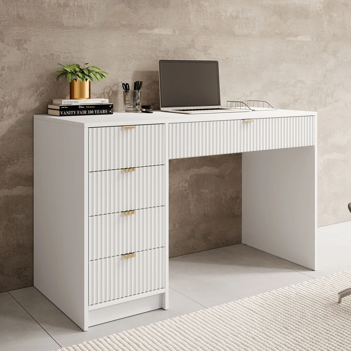 Tavares - Kaptafel - Wit - 120x55x76 cm