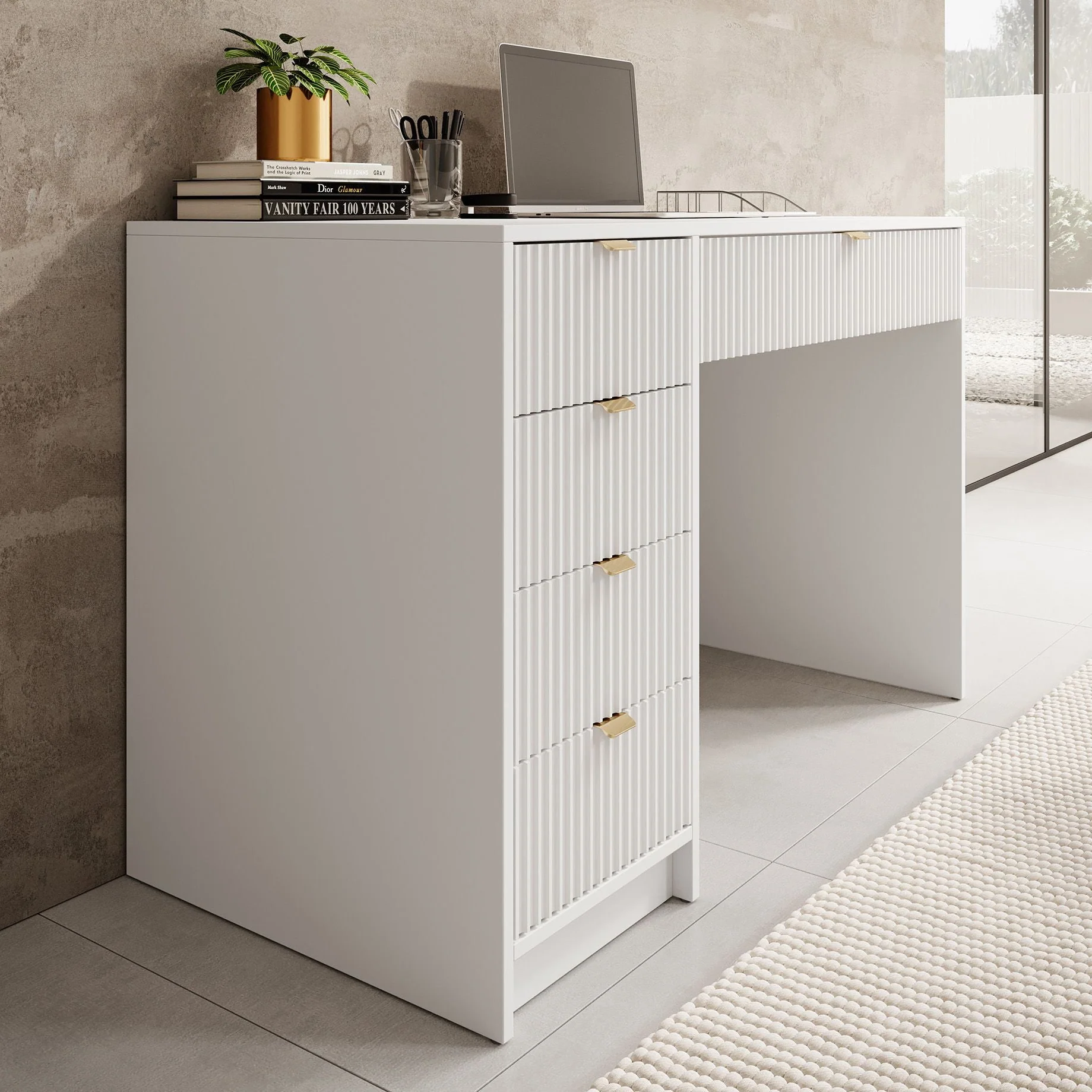 Tavares - Kaptafel - Wit - 120x55x76 cm - Image 4