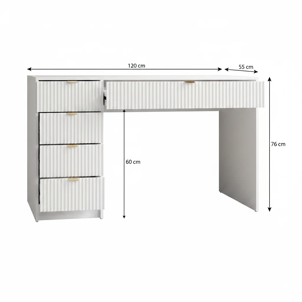 Tavares - Kaptafel - Wit - 120x55x76 cm - Image 5