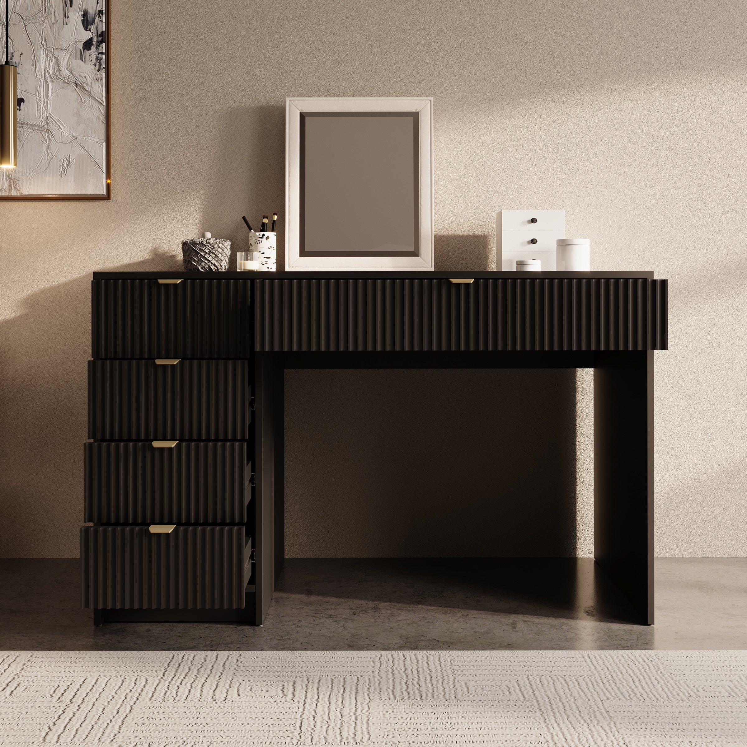 Tavares - Kaptafel - Zwart - 120x55 cm - Image 2