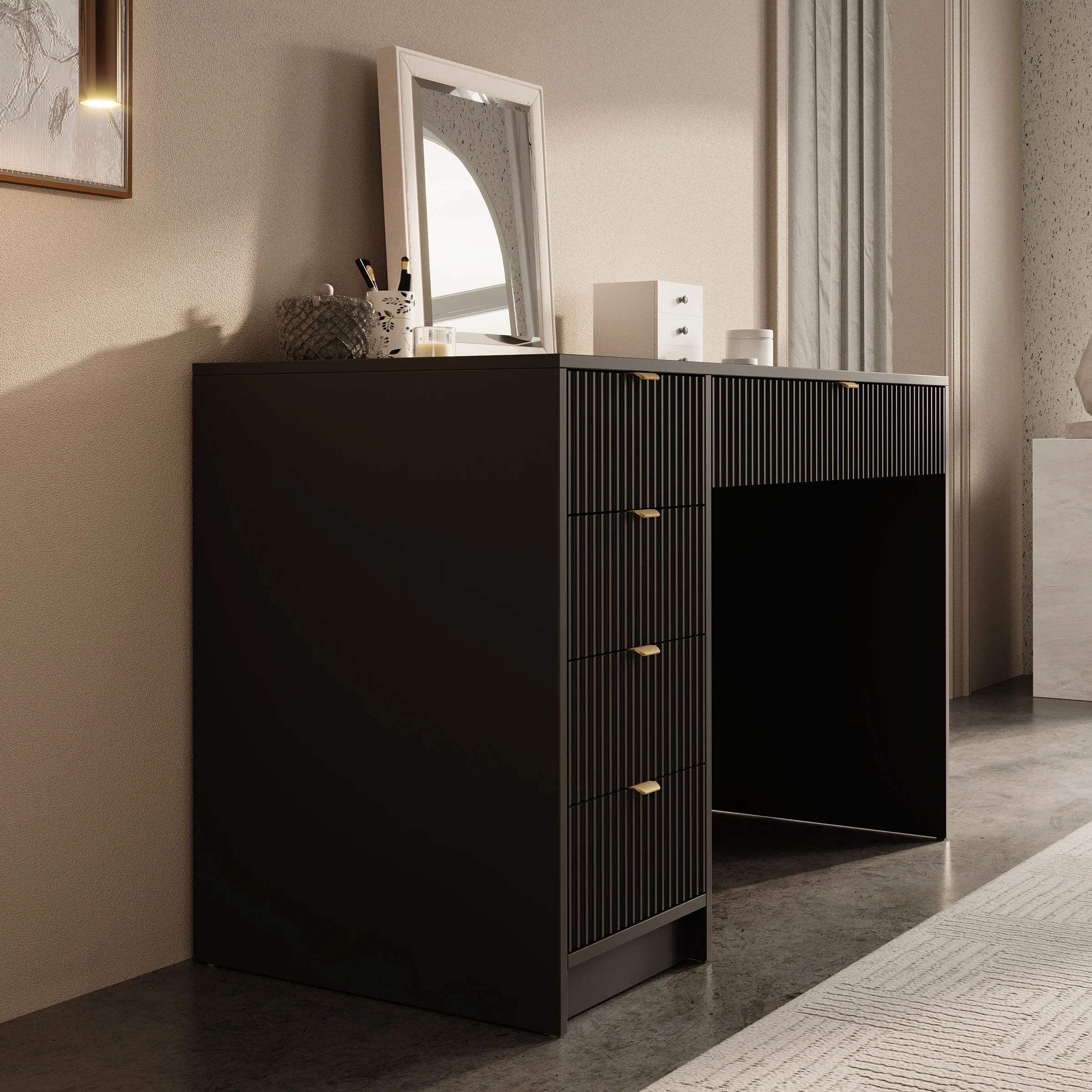 Tavares - Kaptafel - Zwart - 120x55 cm - Image 4