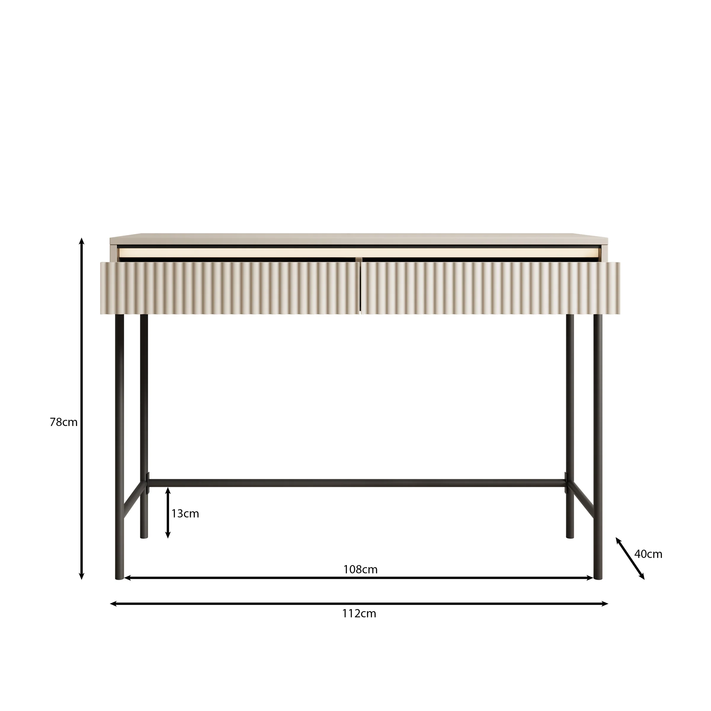 Timoteo - Kaptafel - Beige - 112x40x78 cm - Image 5