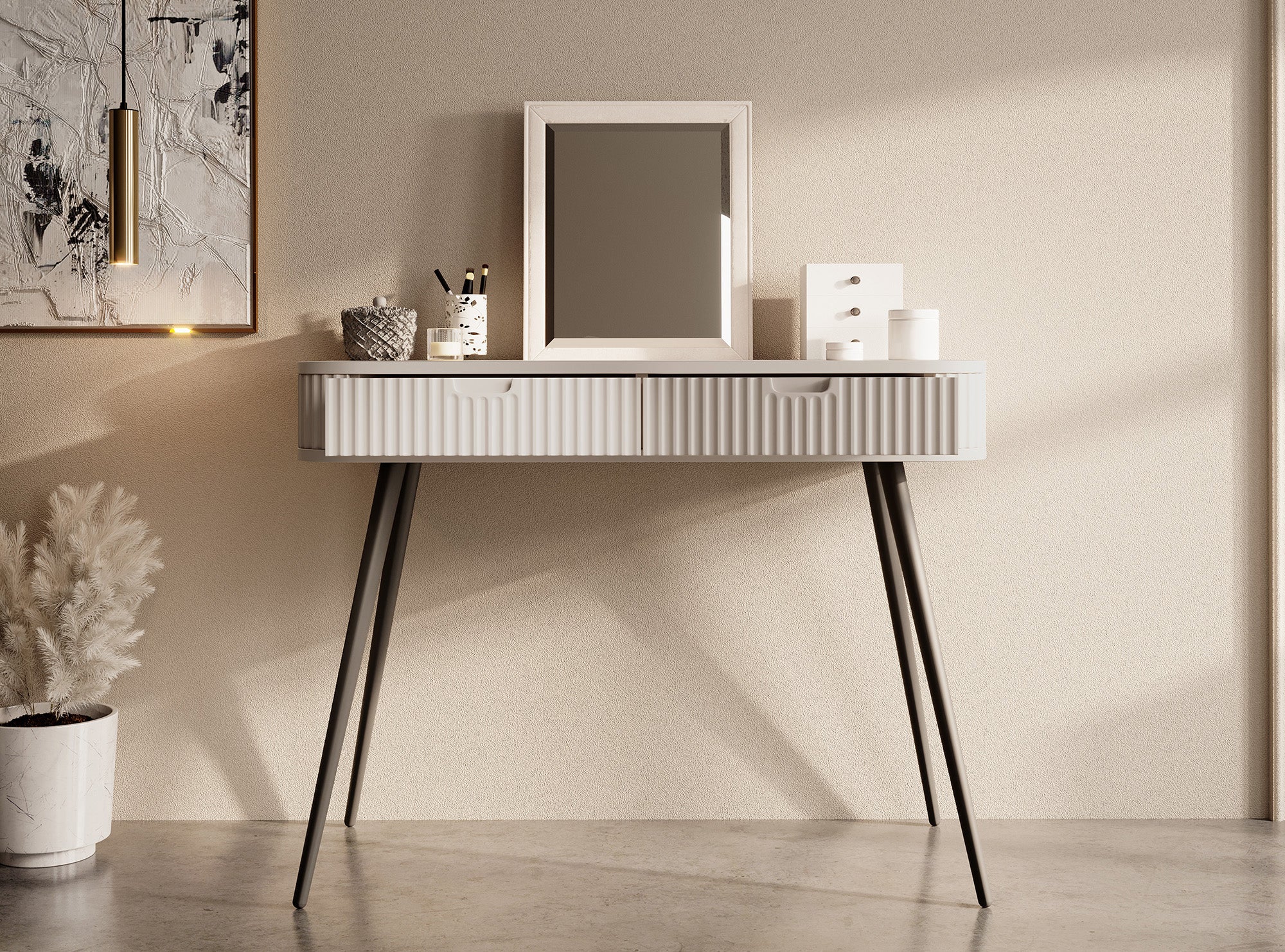 Zakari - Kaptafel - Beige - 103x49 cm - Image 3