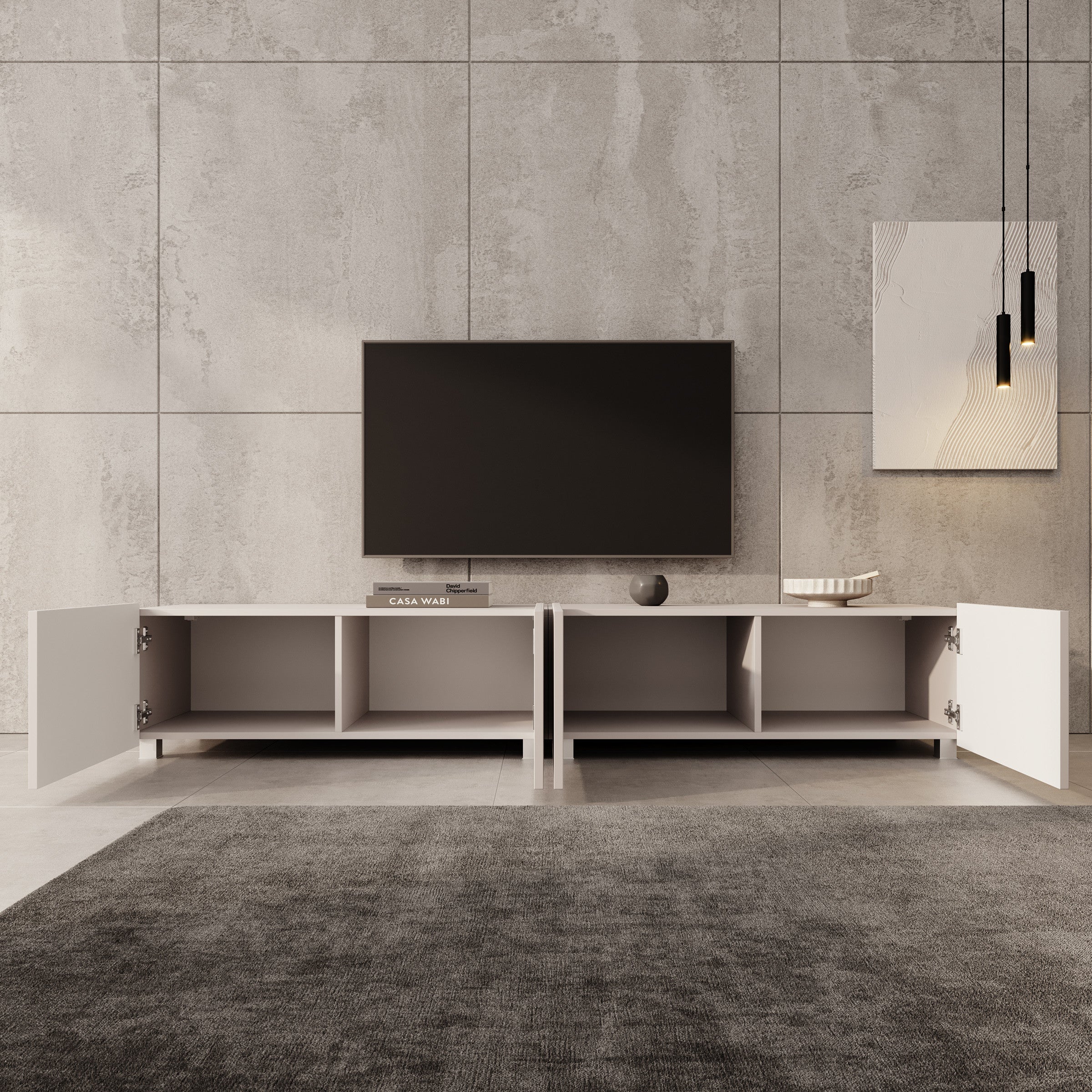 Kenderes - TV-Meubel - Beige - 200x41x38 cm - Image 2
