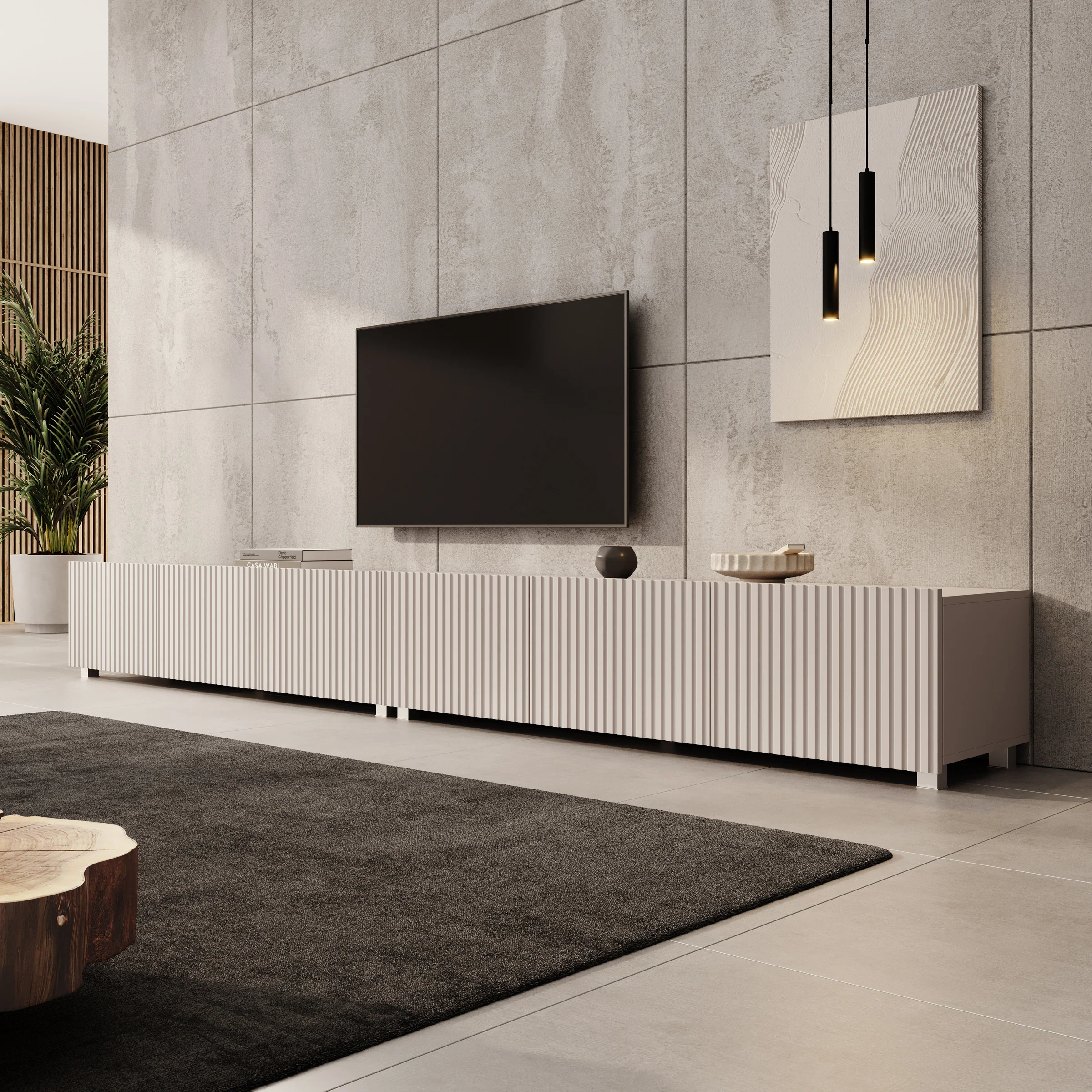 Kenderes - TV-Meubel - Beige - 300x41x38 cm - Image 4