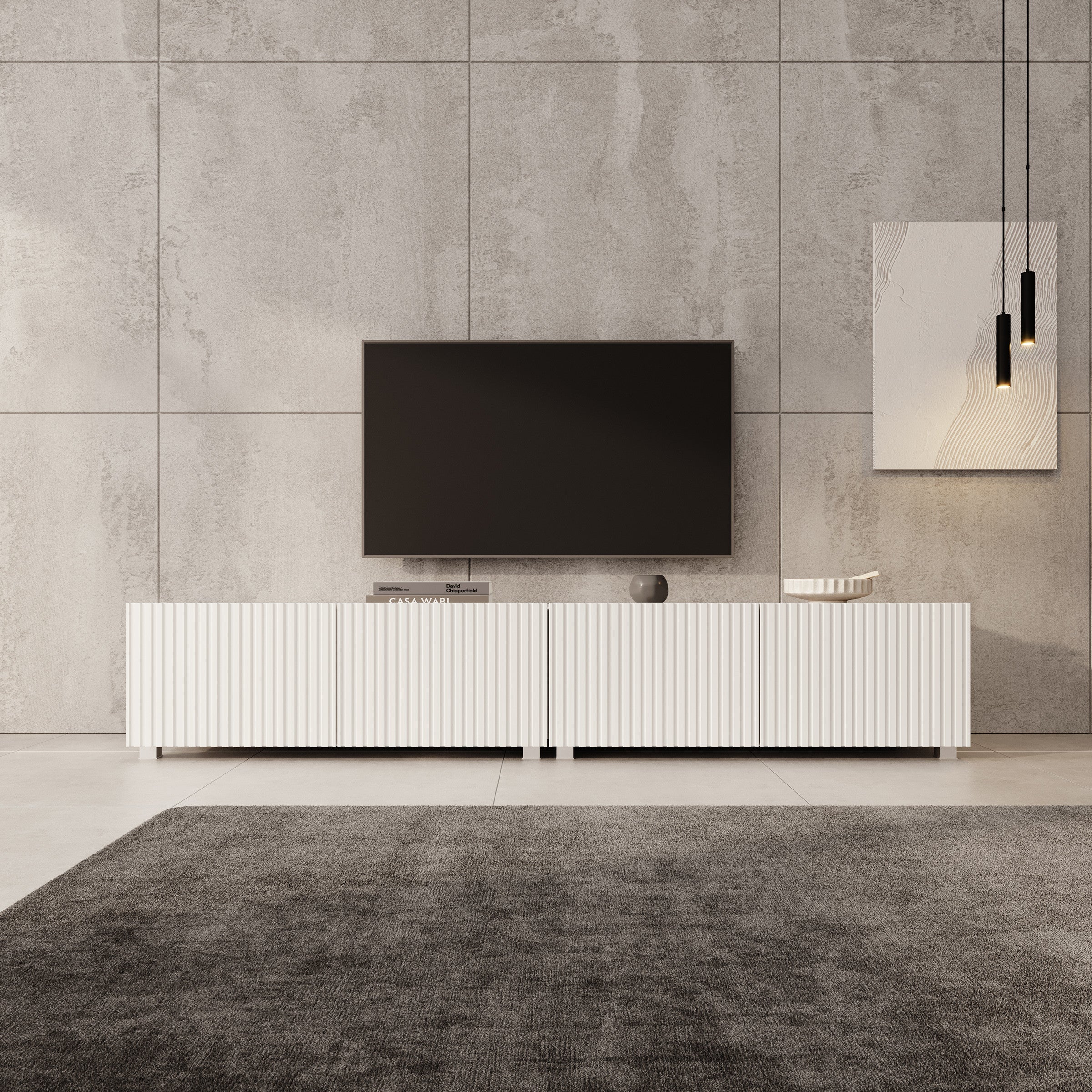 Kenderes - TV-Meubel - Wit - 200x41x38 cm - Image 3