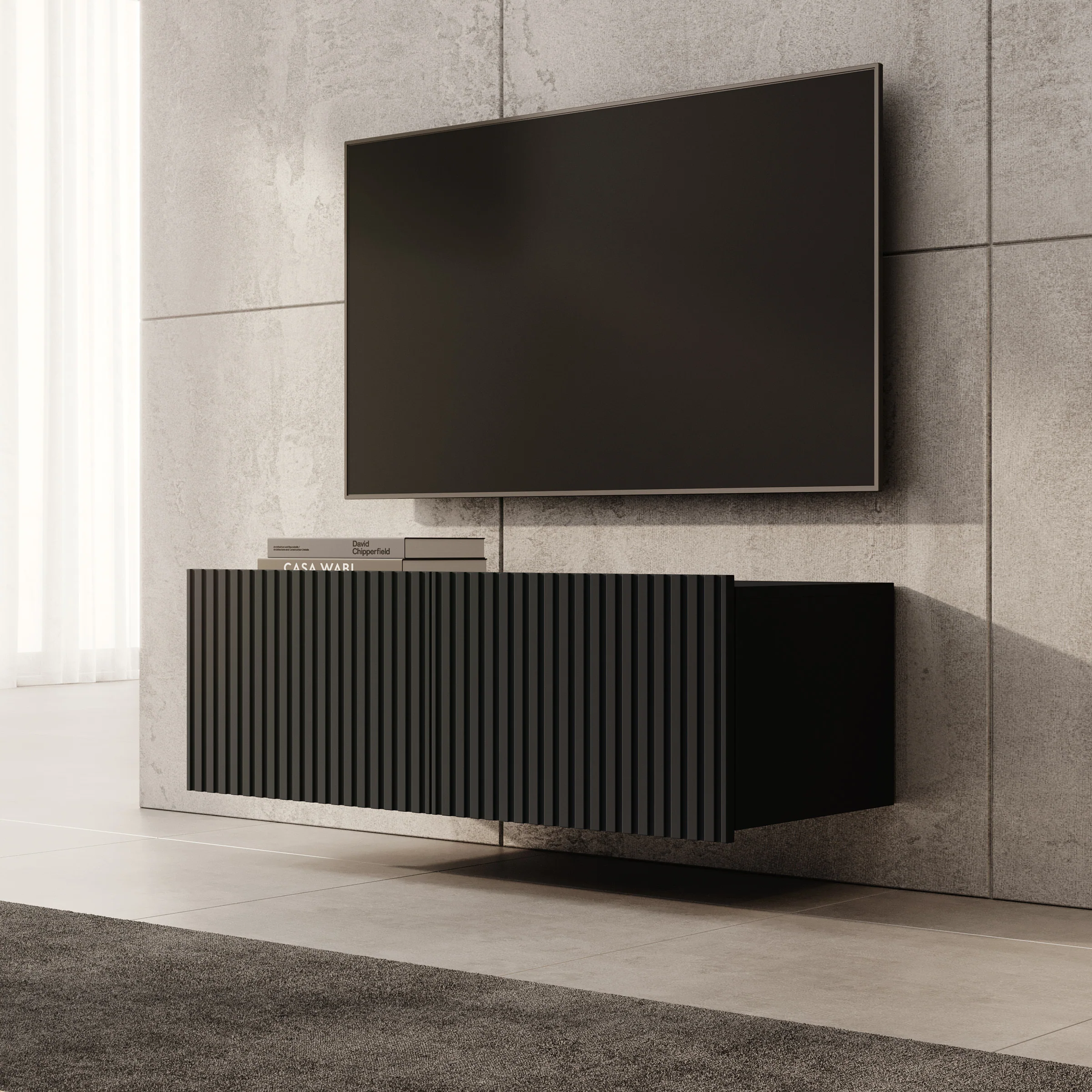 Kenderes - TV-Meubel - Zwart - 100x41x38 cm