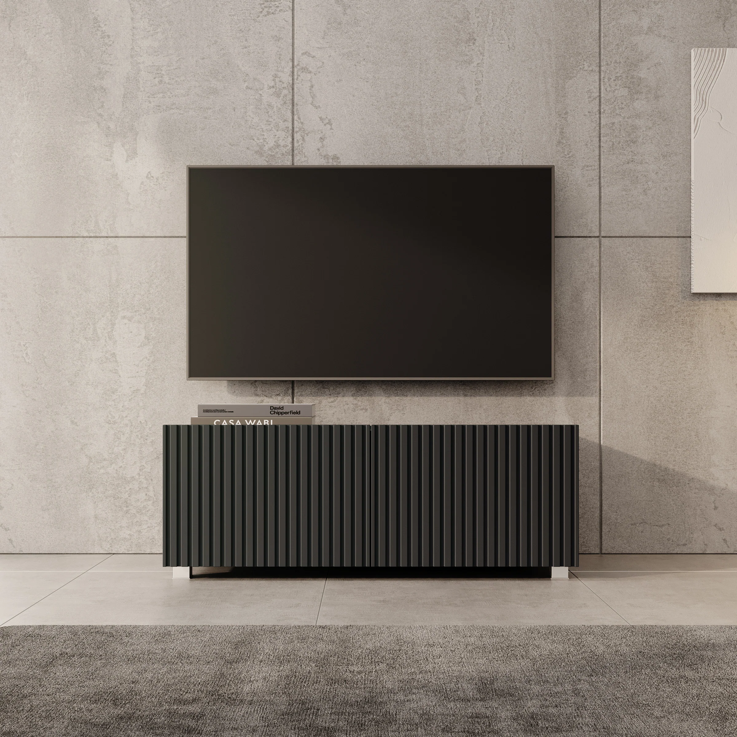 Kenderes - TV-Meubel - Zwart - 100x41x38 cm - Image 3