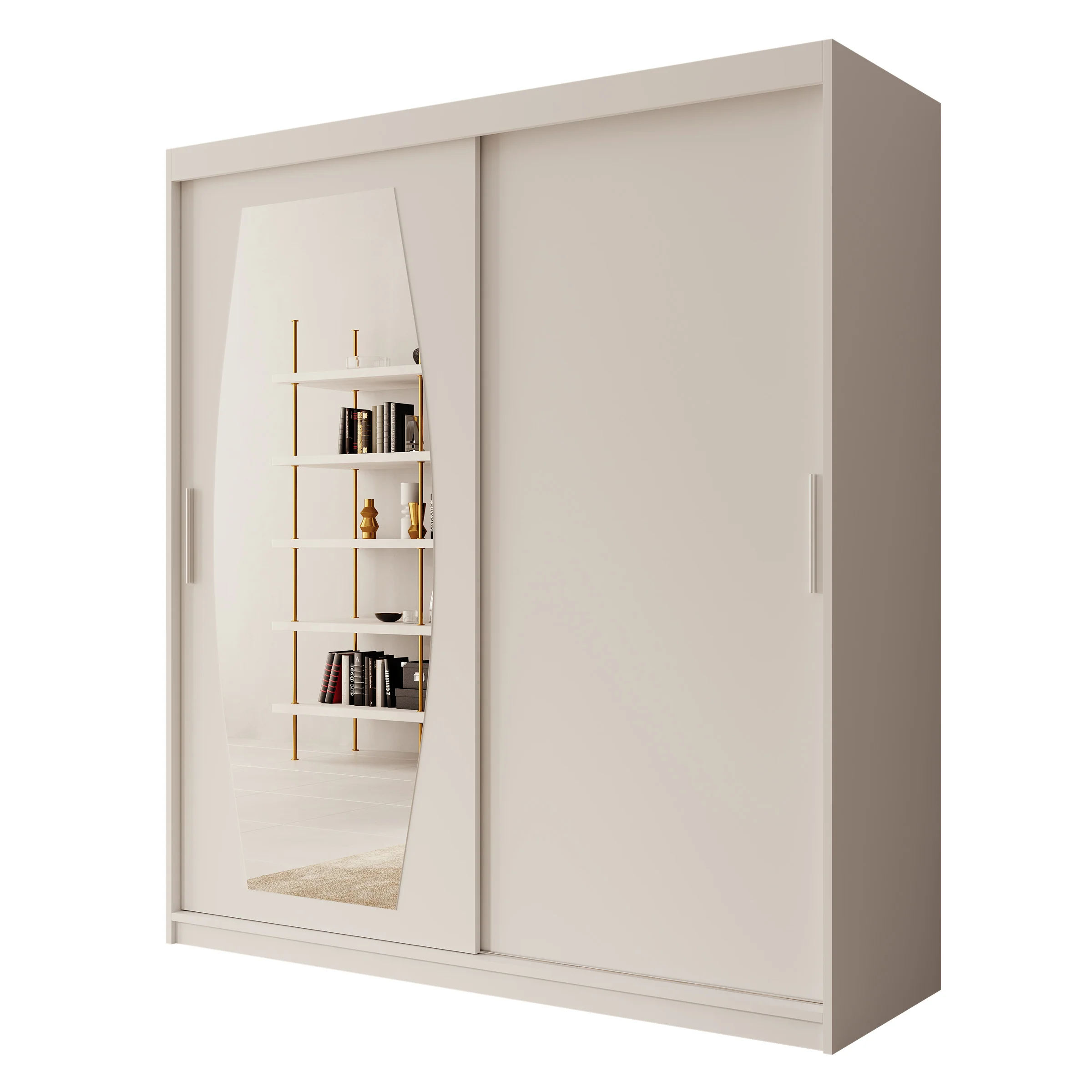 Azai - Kledingkast met schuifdeuren - Wit - 180x62x200 cm - Image 6
