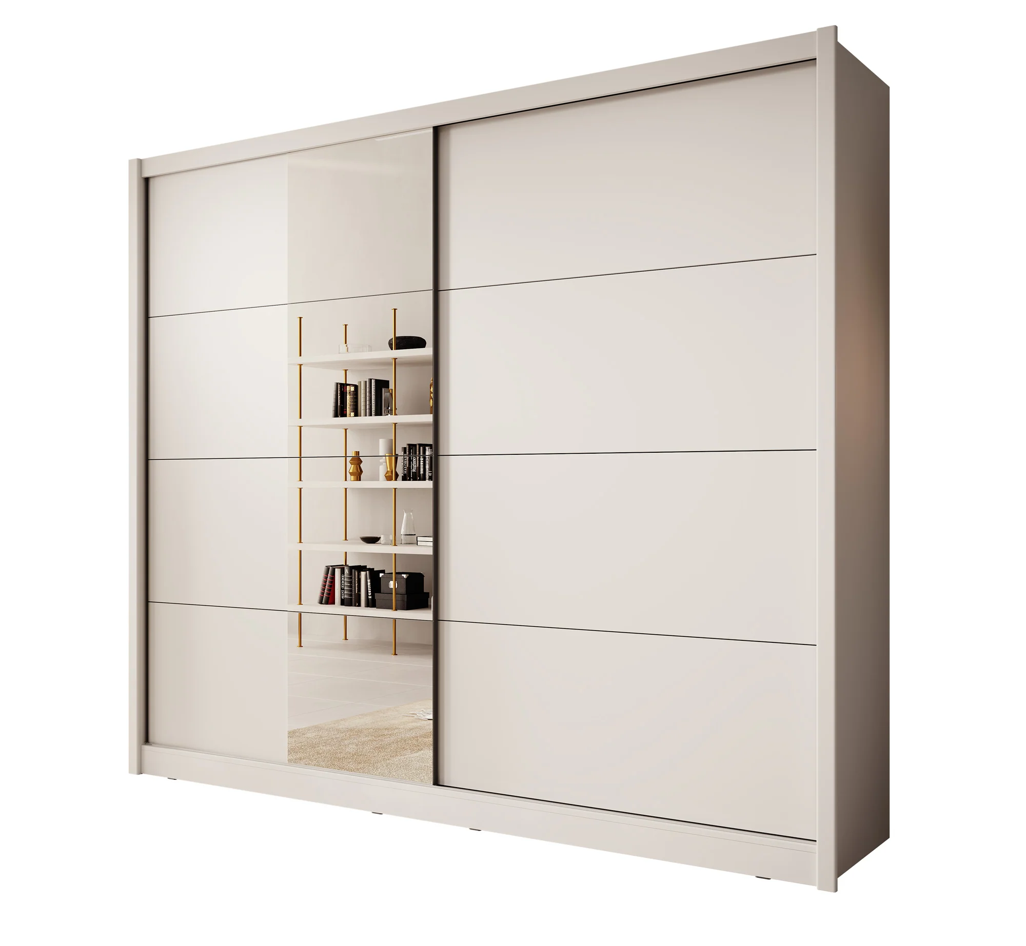 Azul - Kledingkast met schuifdeuren - Wit - 251x60x216 cm - Image 6