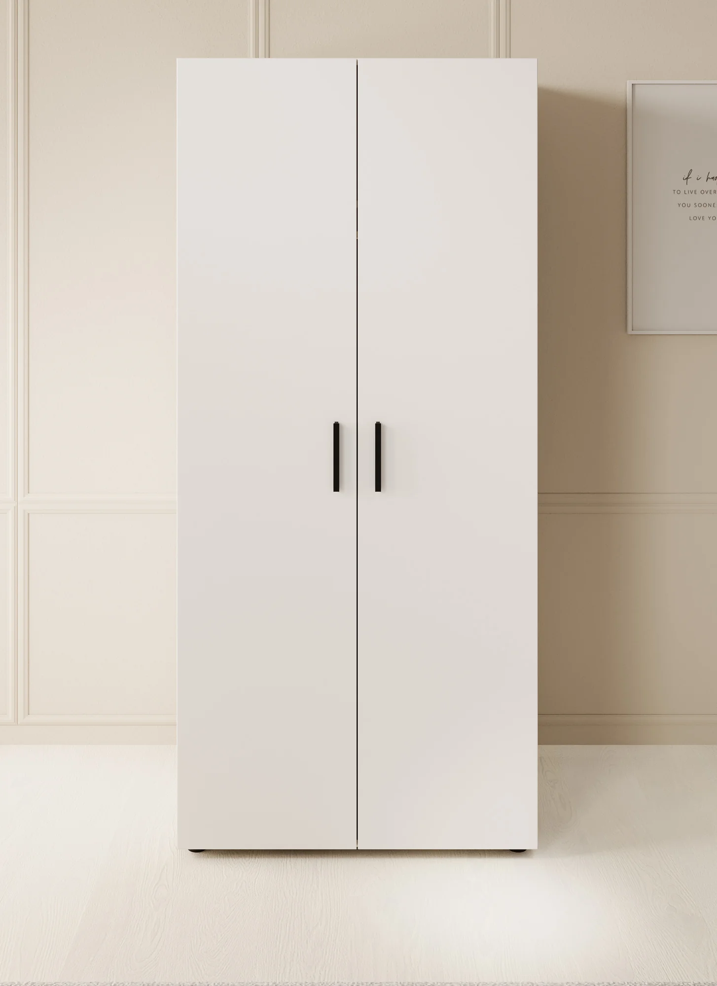 Bellini - Kledingkast 2-deurs - Wit - 80x51x177 cm - Image 2