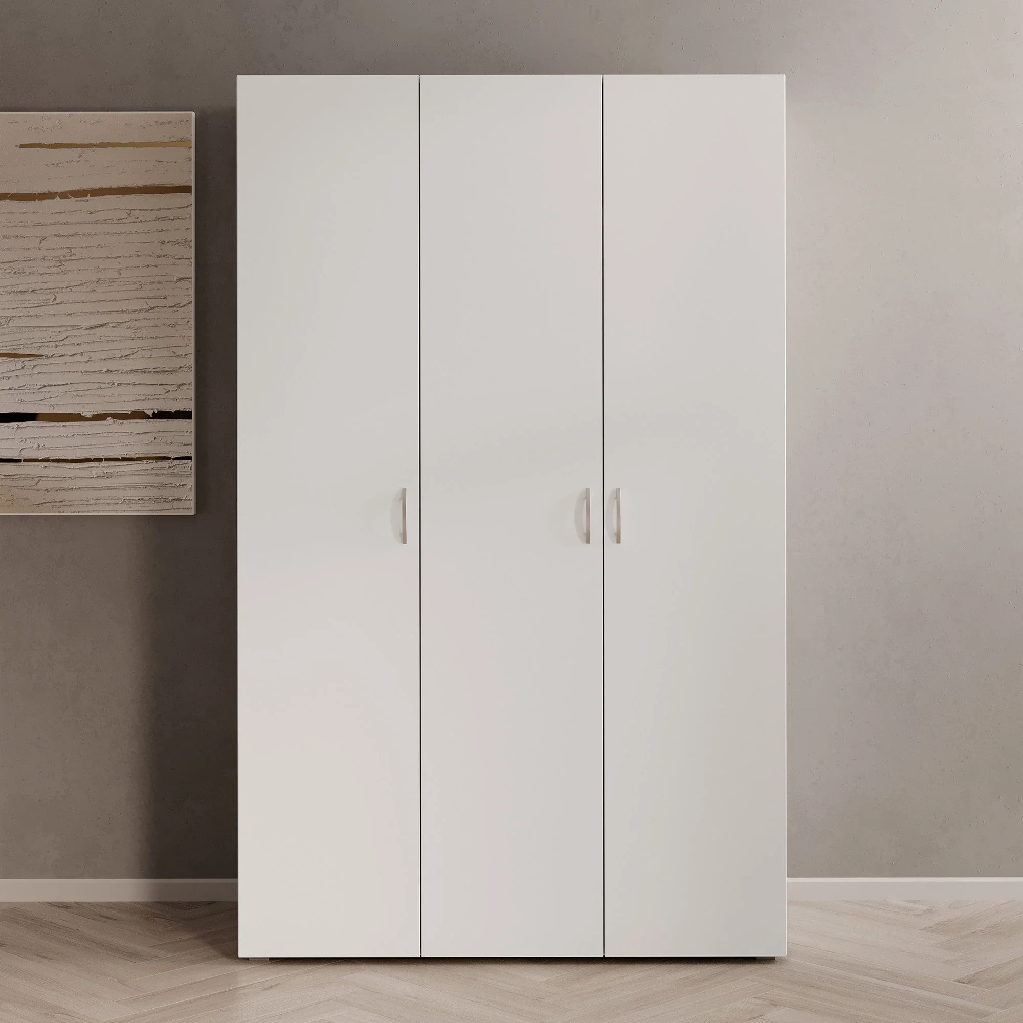 Bernd - Kledingkast 3-deurs - Wit - 111x52x179 cm - Image 3