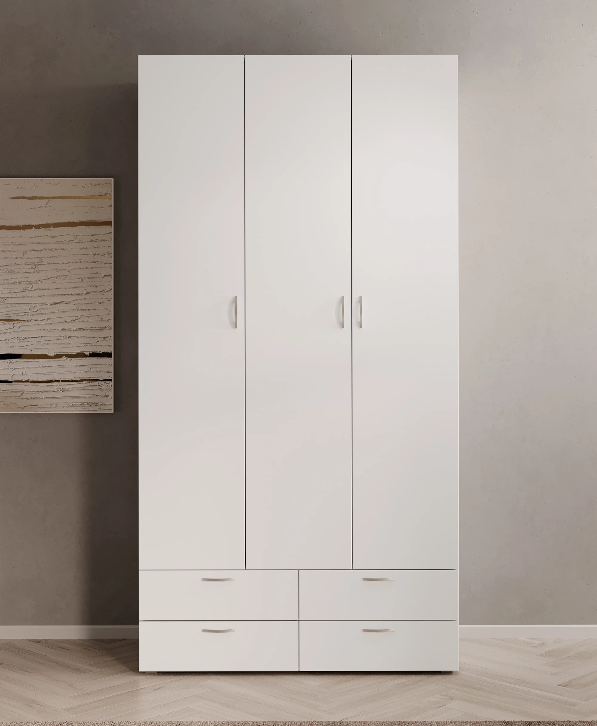 Bernd - Kledingkast  - Wit - 111x52x214 cm - Image 2