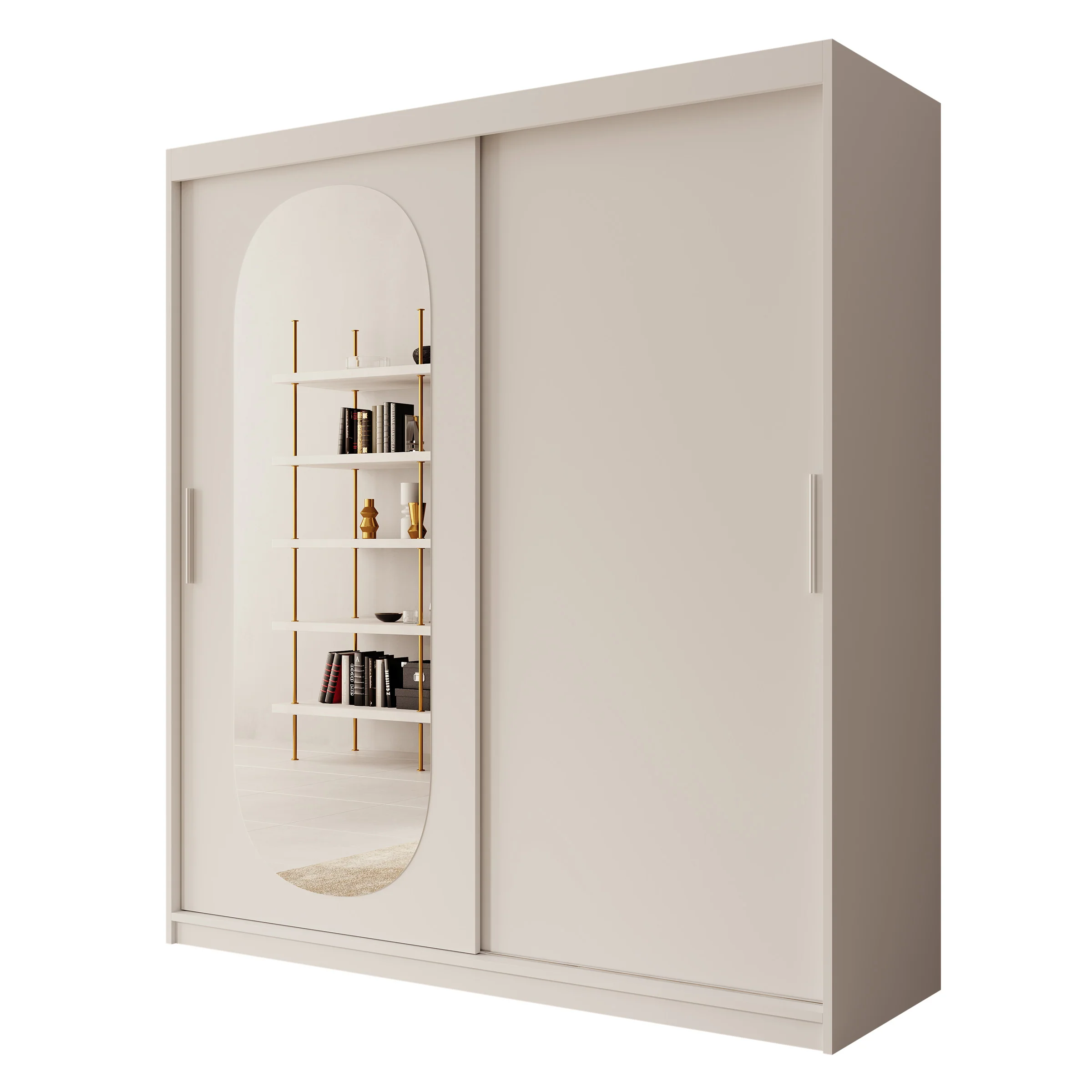 Bodhi - Kledingkast met schuifdeuren - Wit - 180x62x200 cm - Image 6