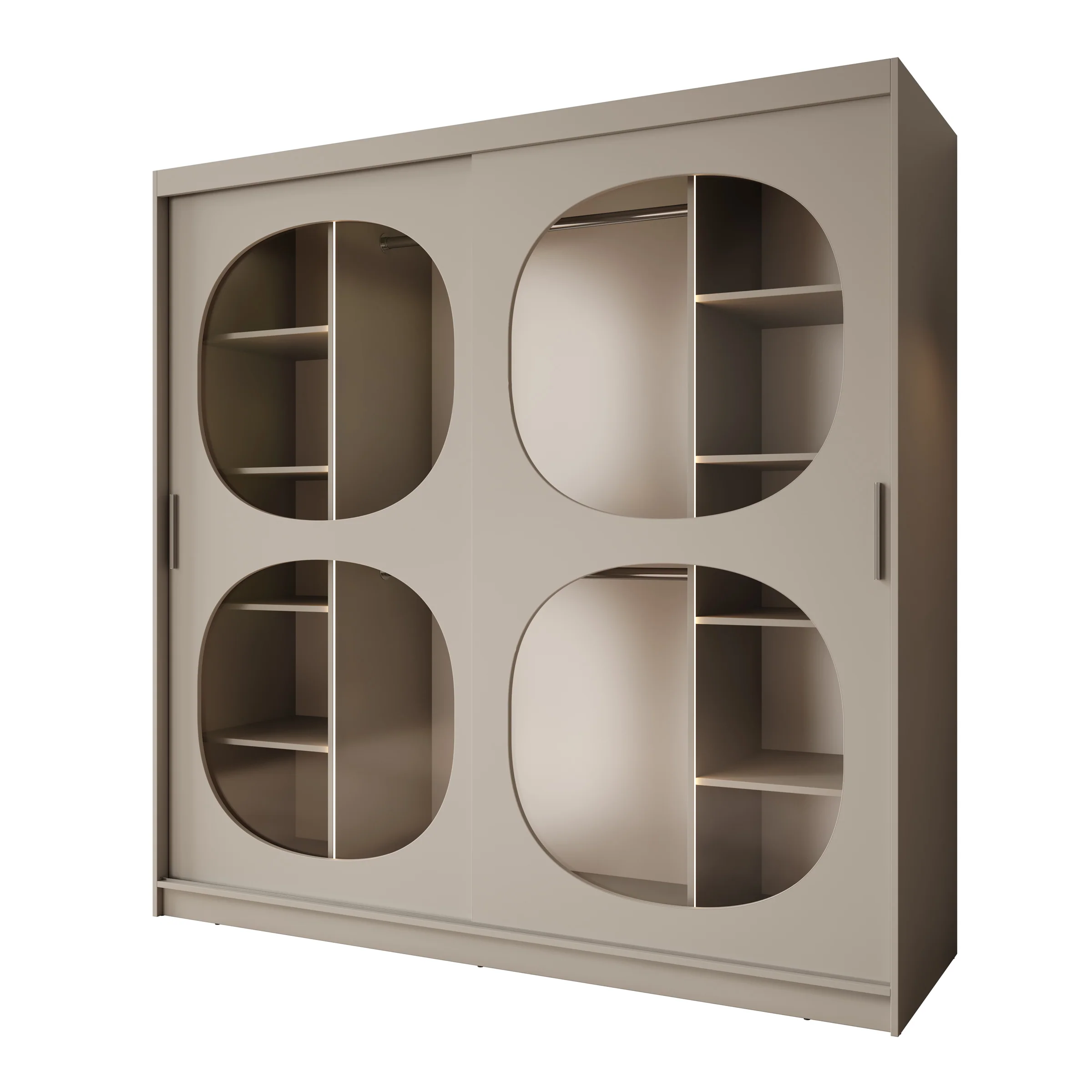 Bravanti - Kledingkast - Beige - 200x62x200 cm - Image 6