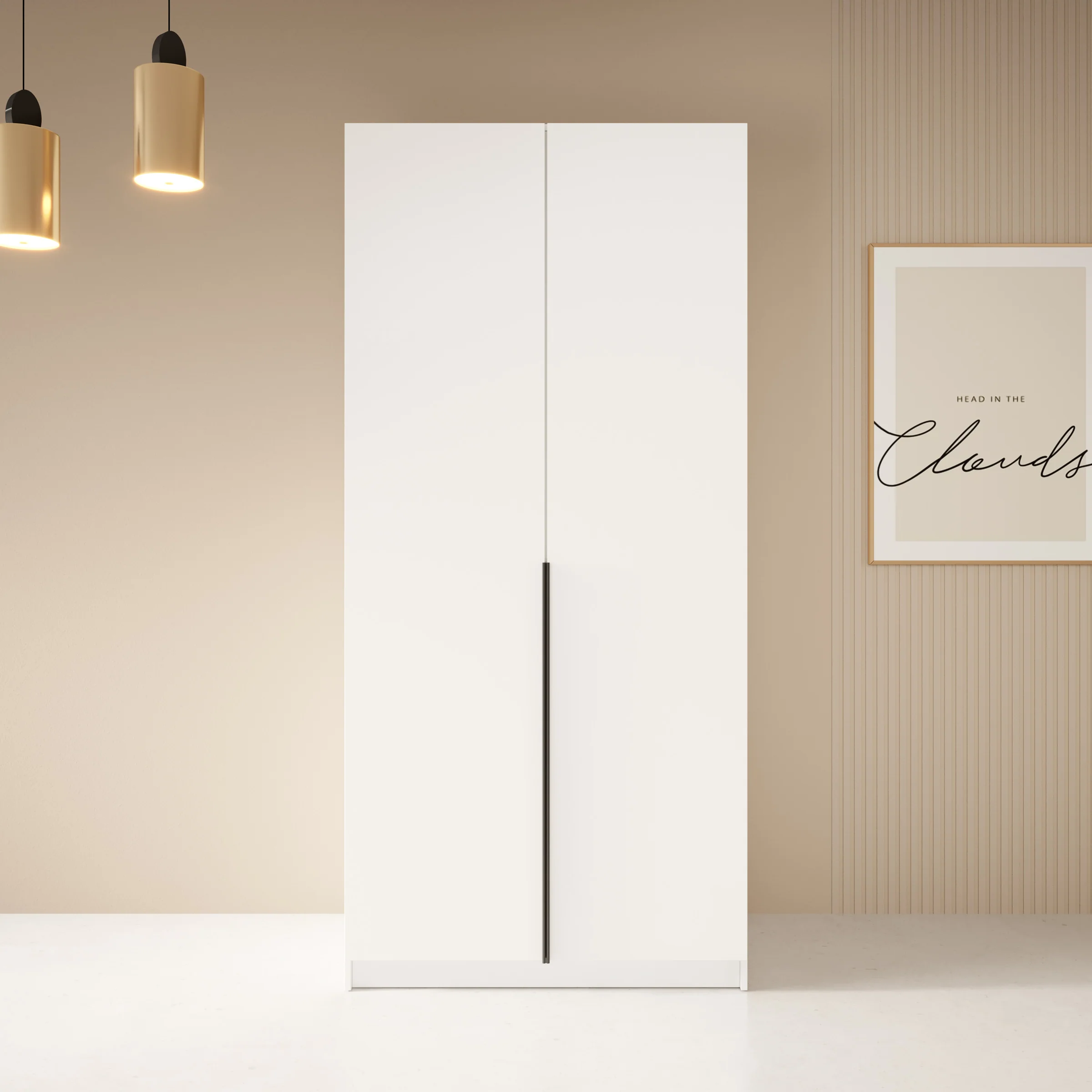 Bruno - Kledingkast 2-deurs - Wit - Image 3