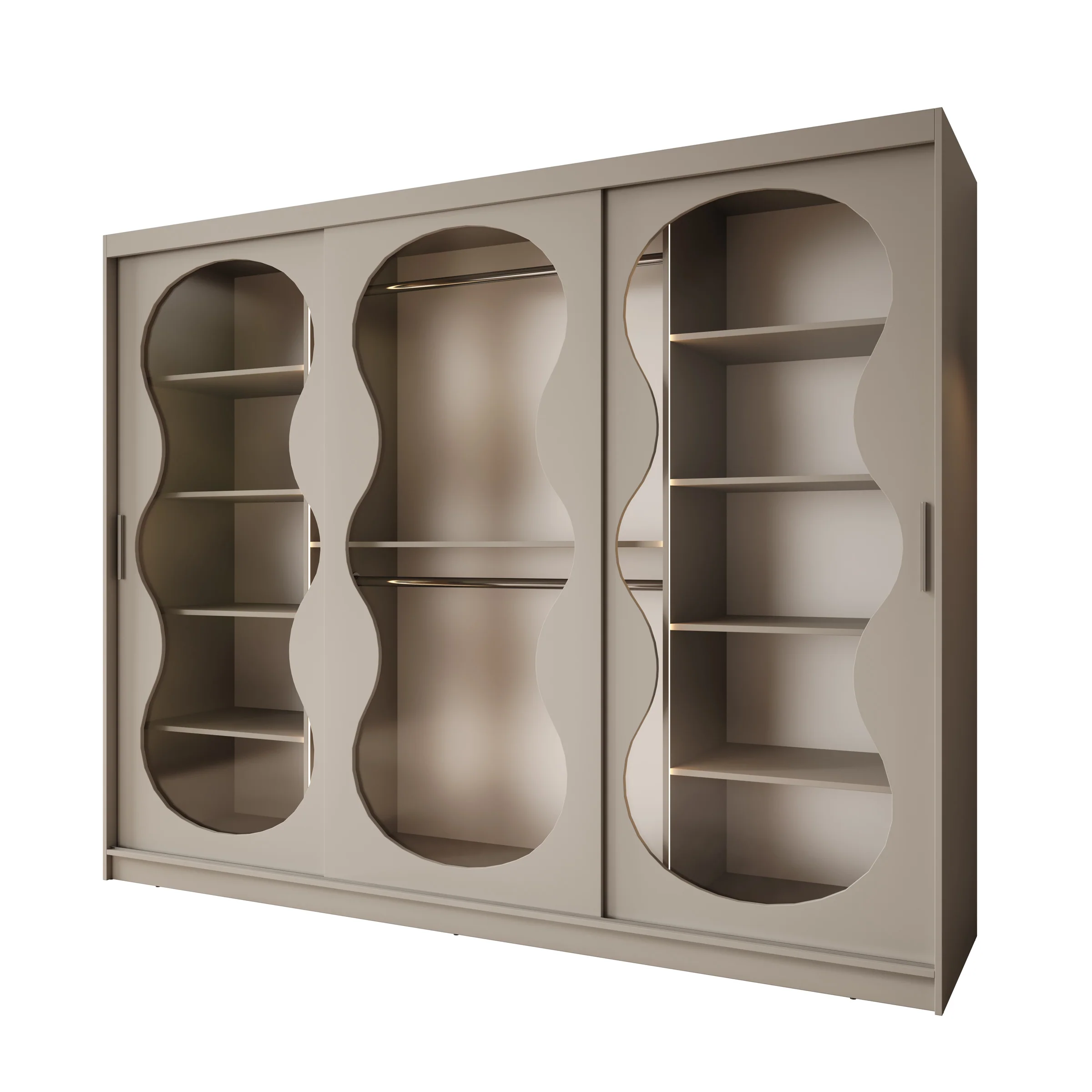 Bunaro - Kledingkast - Beige - 250x62x200 cm - Image 6