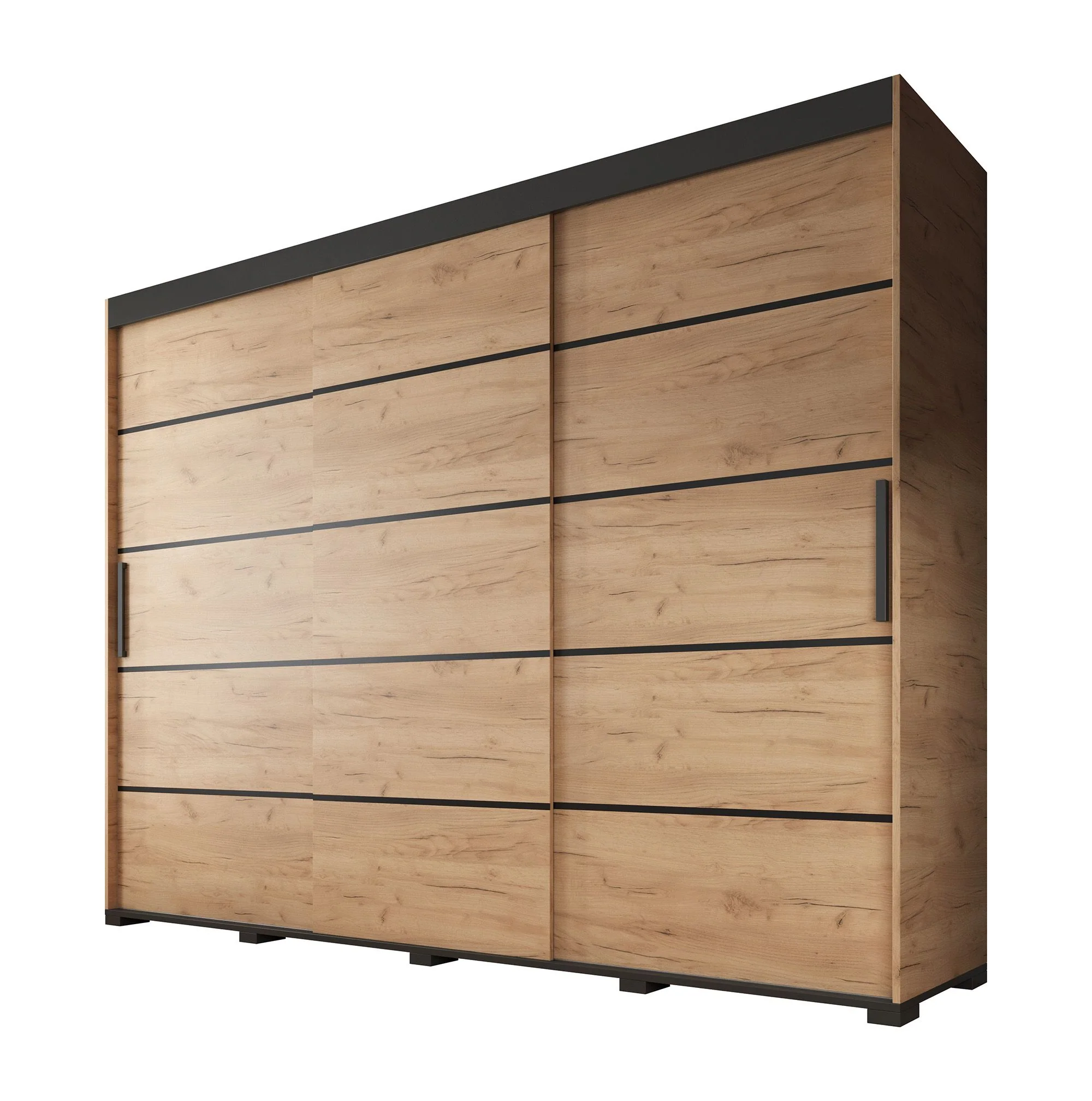 Crown - Kledingkast met schuifdeuren - Eiken - 250x62x195 cm - Image 6