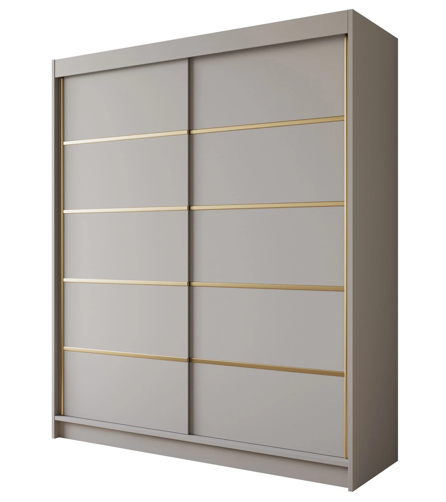 Eagle - Kledingkast met schuifdeuren - Beige - 180x58x215 cm - Image 6