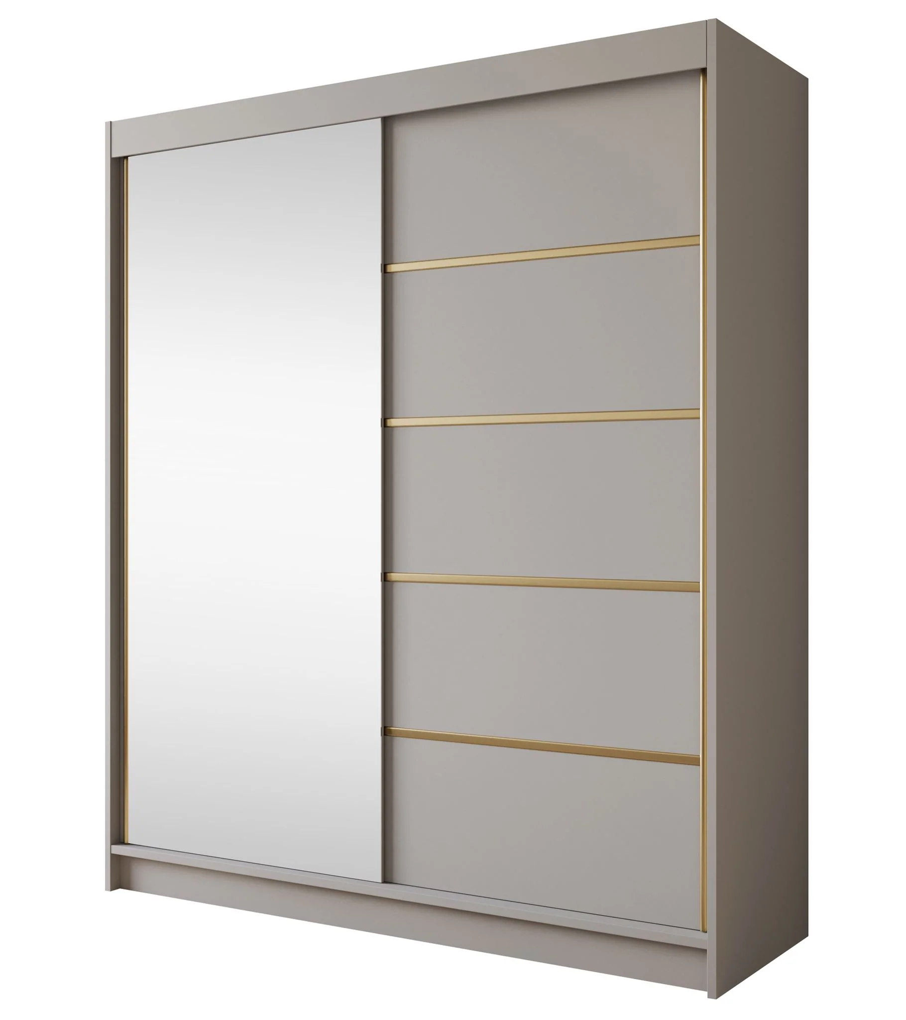 Eagle - Kledingkast met spiegel - Beige - 180x58x215 cm - Image 6