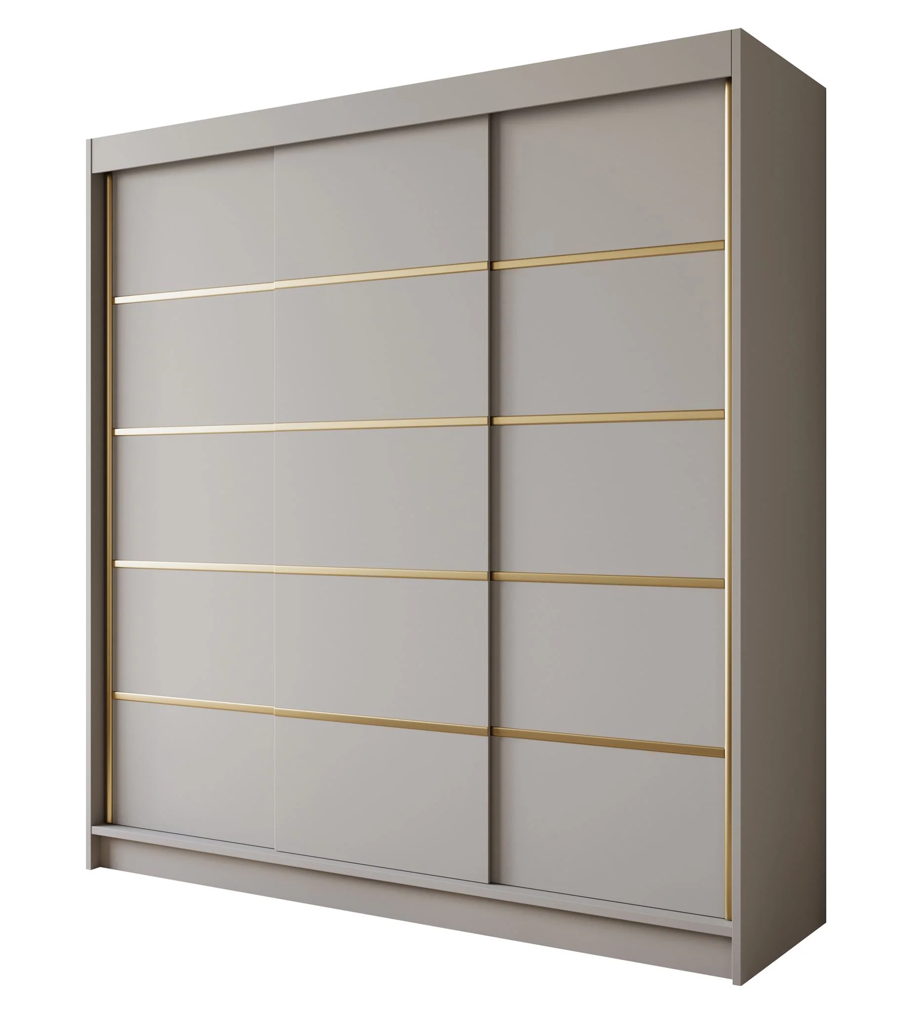 Eagle - Kledingkast met schuifdeuren - Beige - 200x58x215 cm - Image 6
