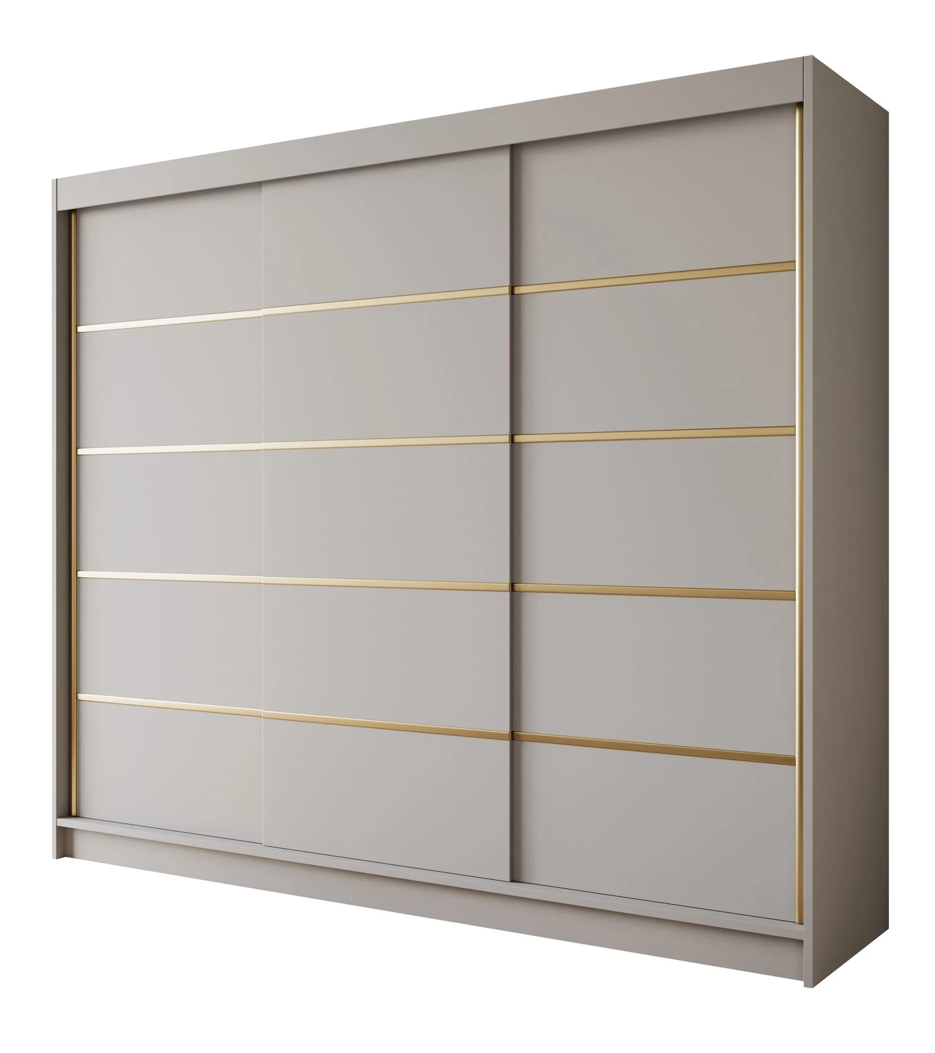 Eagle - Kledingkast met schuifdeuren - Beige - 250x58x215 cm - Image 6