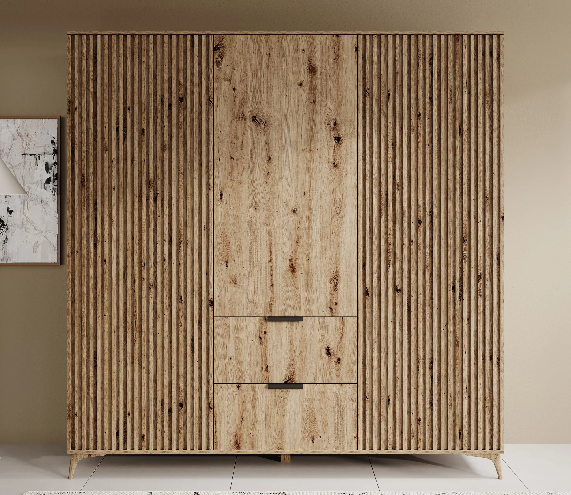Evy - Kledingkast 3-deurs - Eiken - 185x60x192 cm - Image 2