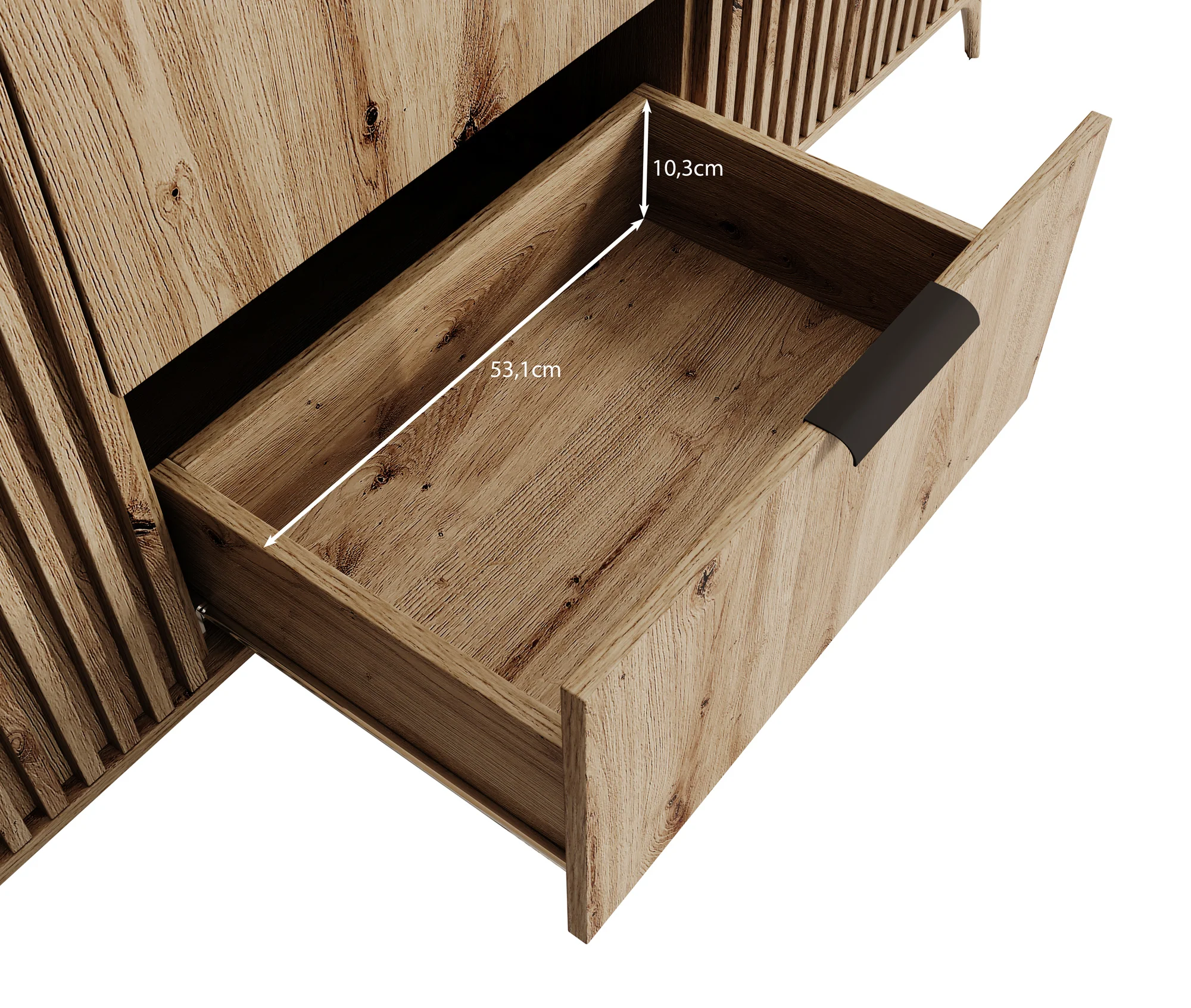 Evy - Kledingkast 3-deurs - Eiken - 185x60x192 cm - Image 6