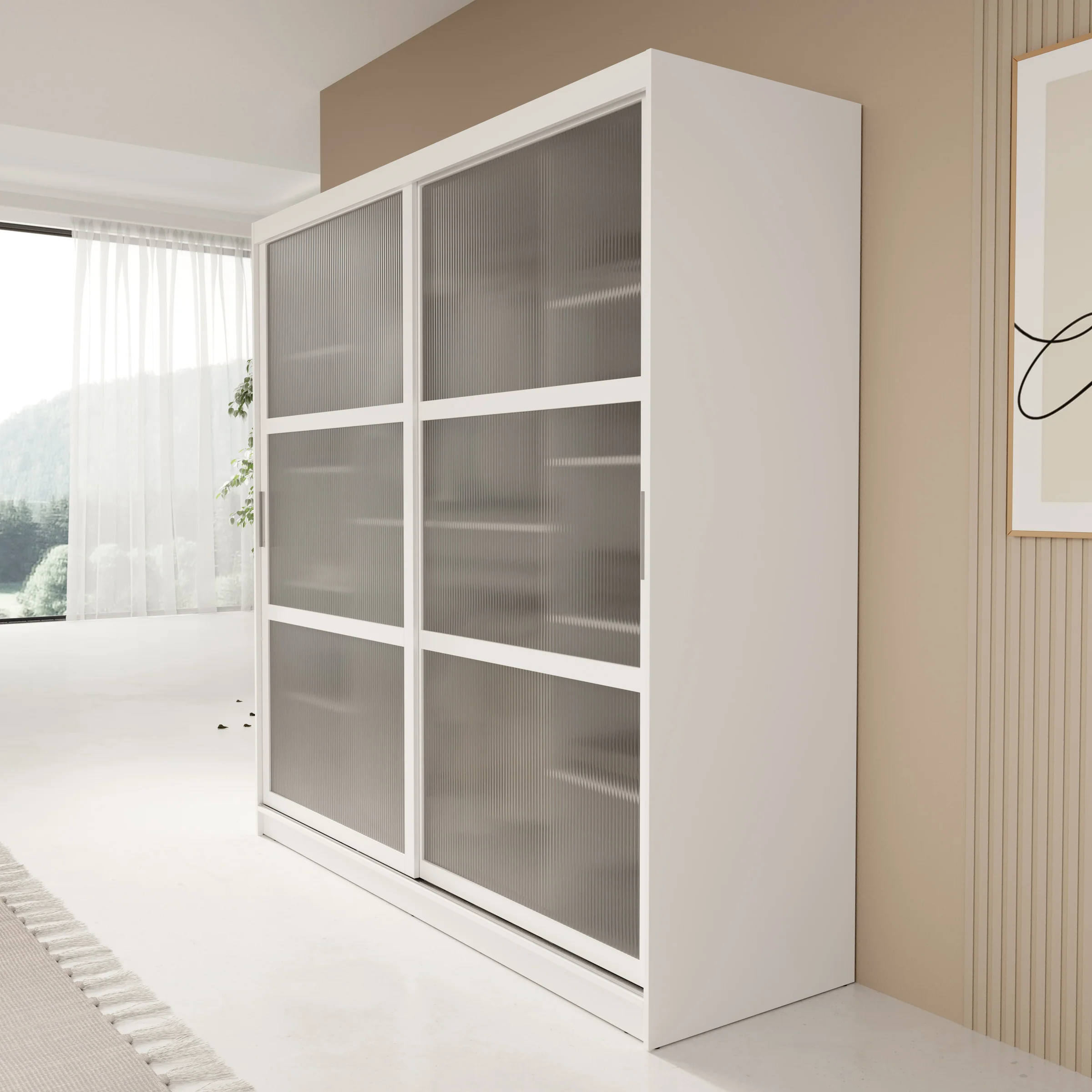 Fessaro - Kledingkast - Wit - 200x62x200 cm - Image 4