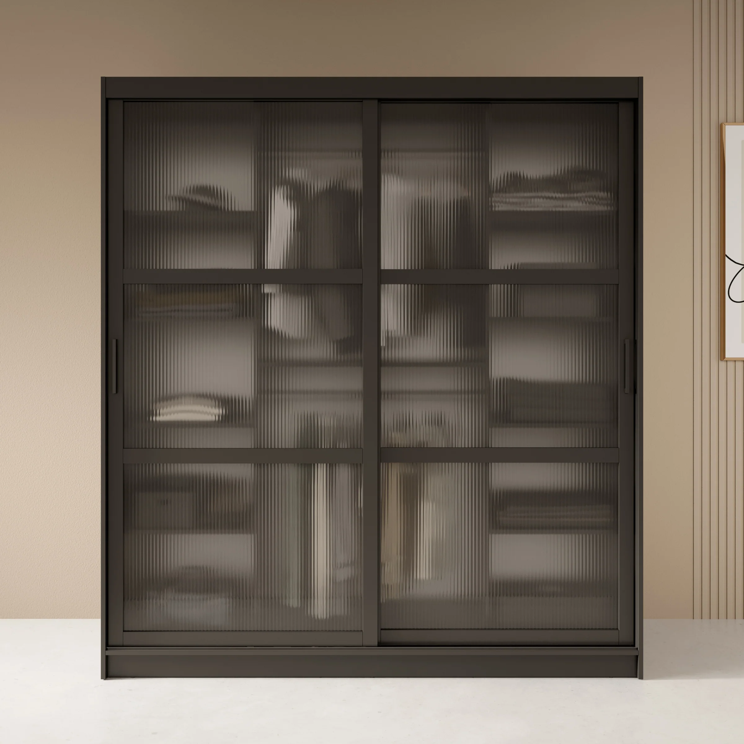 Fessaro- Kledingkast - Zwart - 180x62x200 cm - Image 3