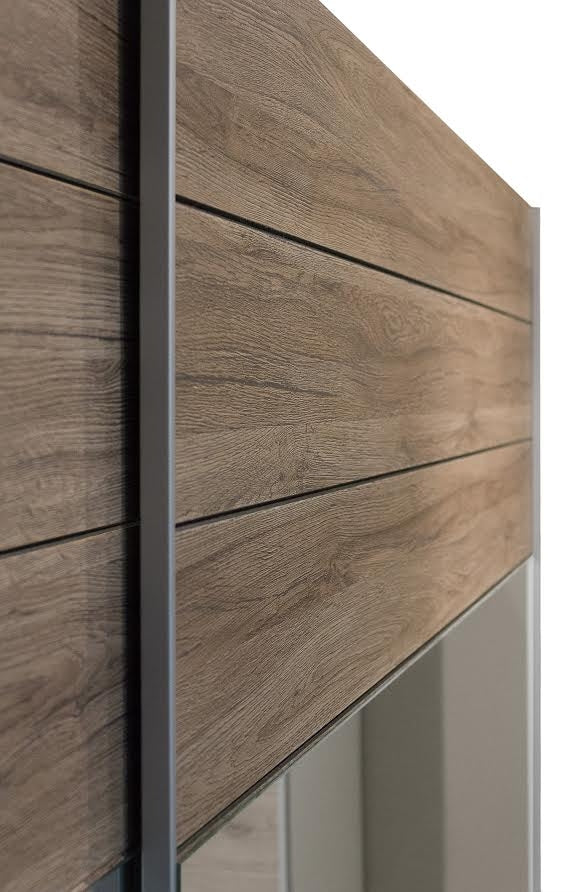 Gina - Kledingkast met schuifdeuren - Eiken - 270x61x210 cm - Image 4