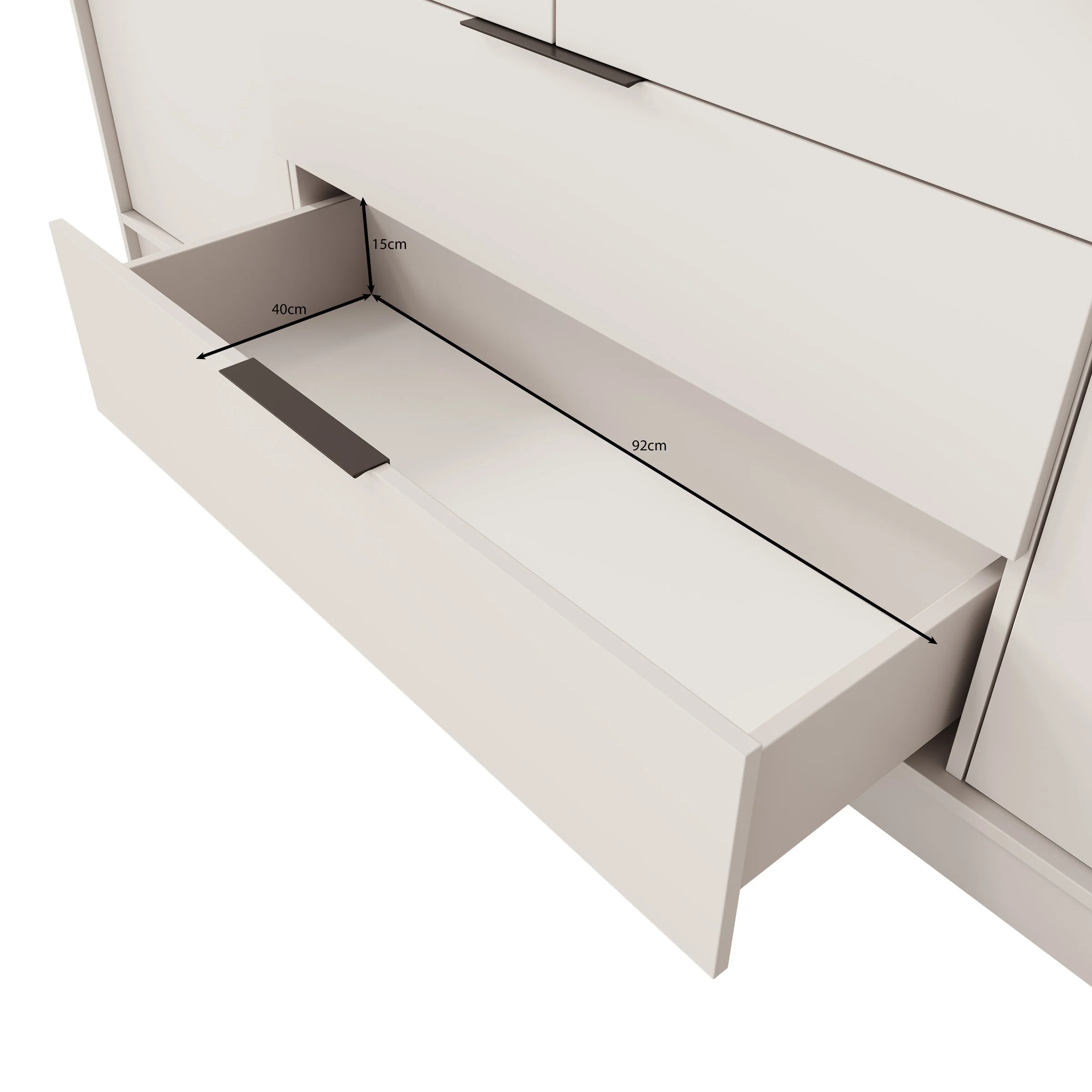 Kellan - Kledingkast 4-deurs - Beige - 206x51x200 cm - Image 4