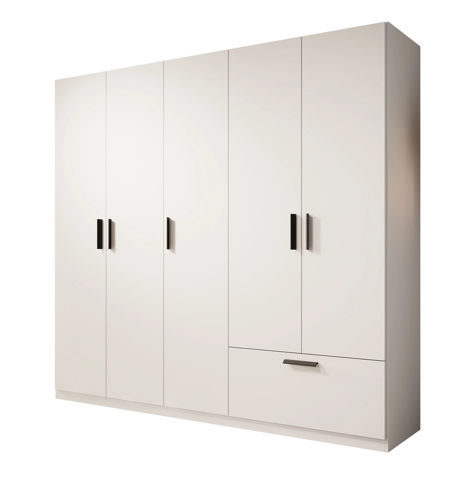 Lillian - Kledingkast 5-deurs - Wit - 225x54x210 cm - Image 7