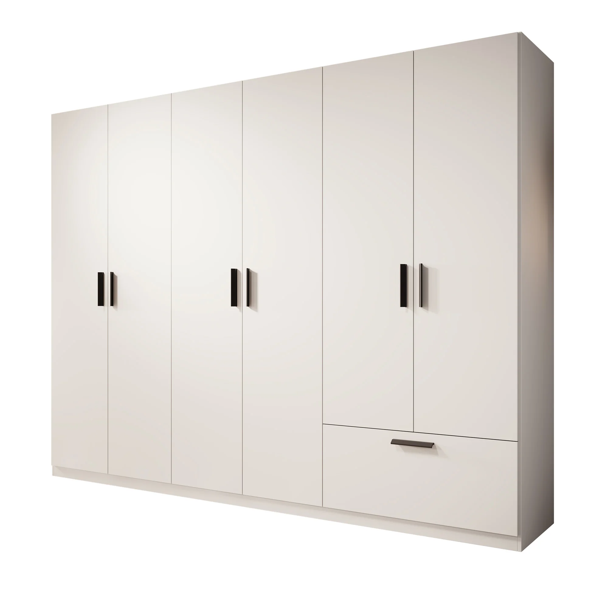 Lillian - Kledingkast 6-deurs - Wit - 270x54x210 cm - Image 7