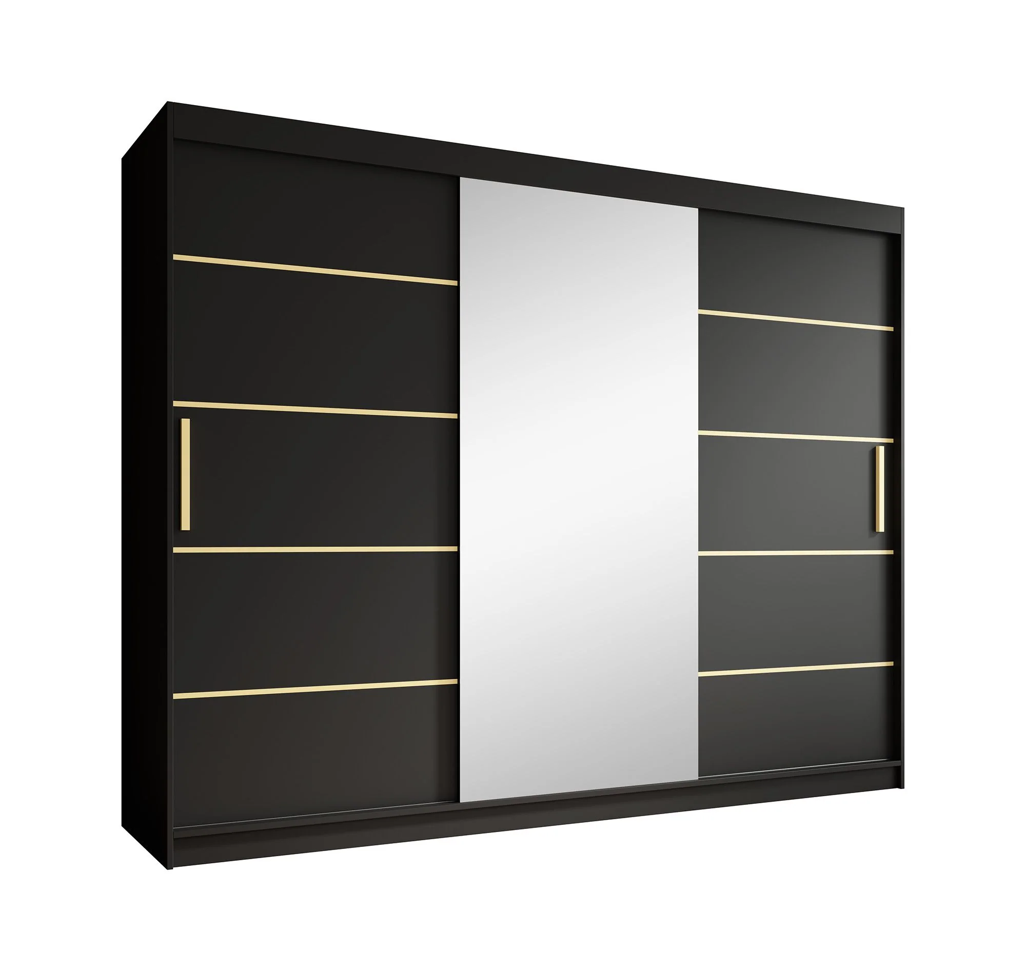 Malavi 2 - Kledingkast met schuifdeuren - Zwart - 250x62x200 cm - Image 7