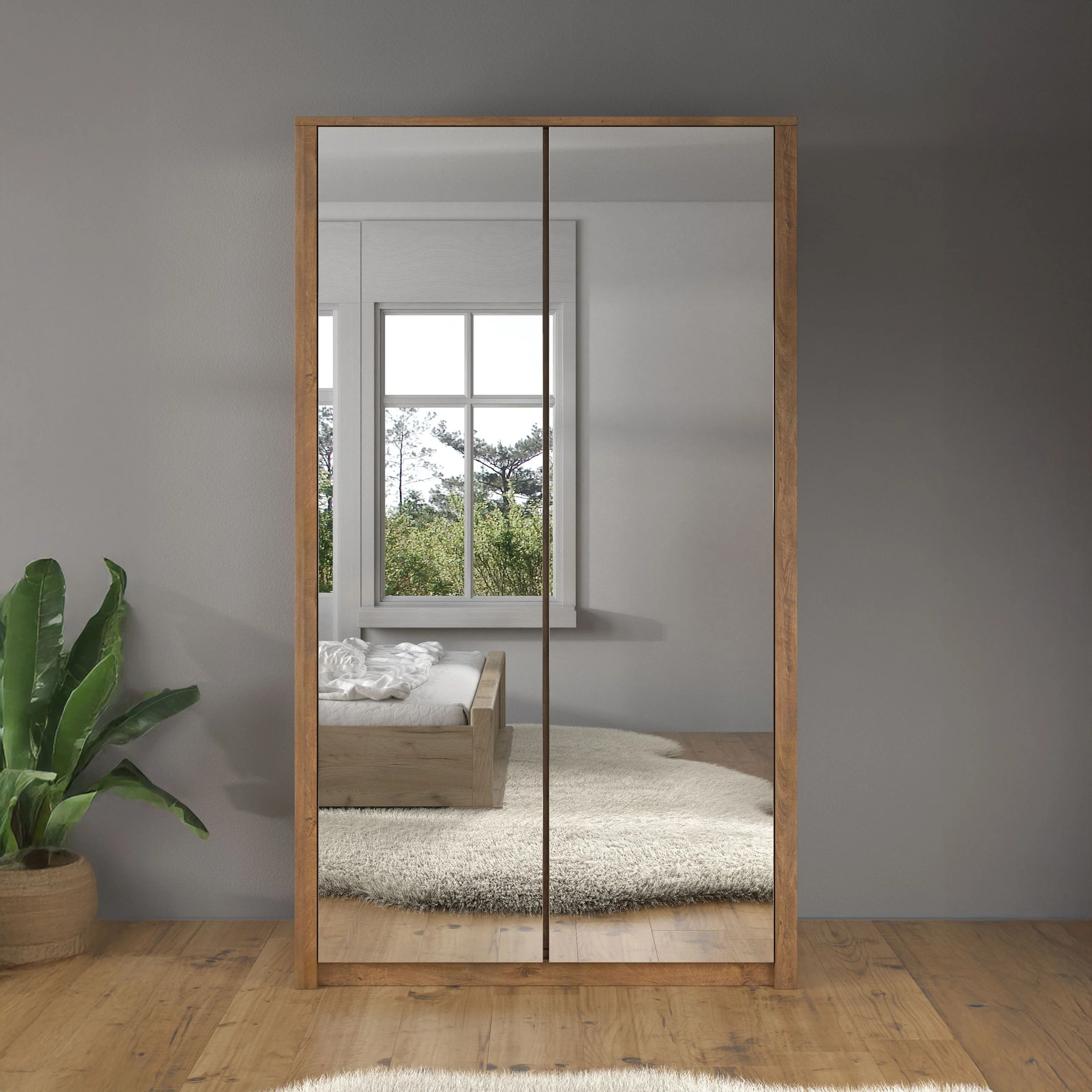 Malibu - Kledingkast 2-deurs - Eiken - 113x53x197 cm - Image 3