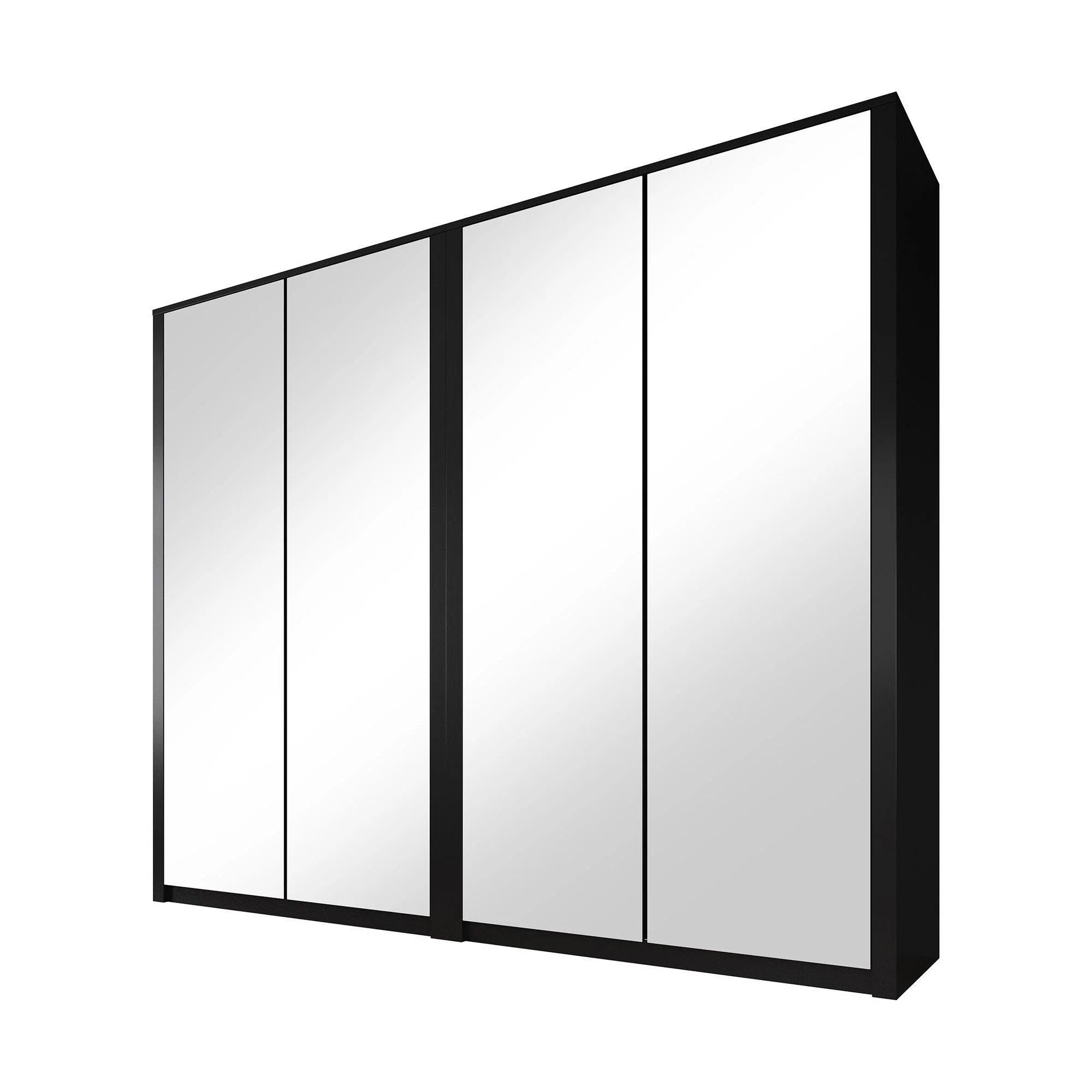 Malibu - Kledingkast 4-deurs - Mat zwart - 227x53x197 cm - Image 6
