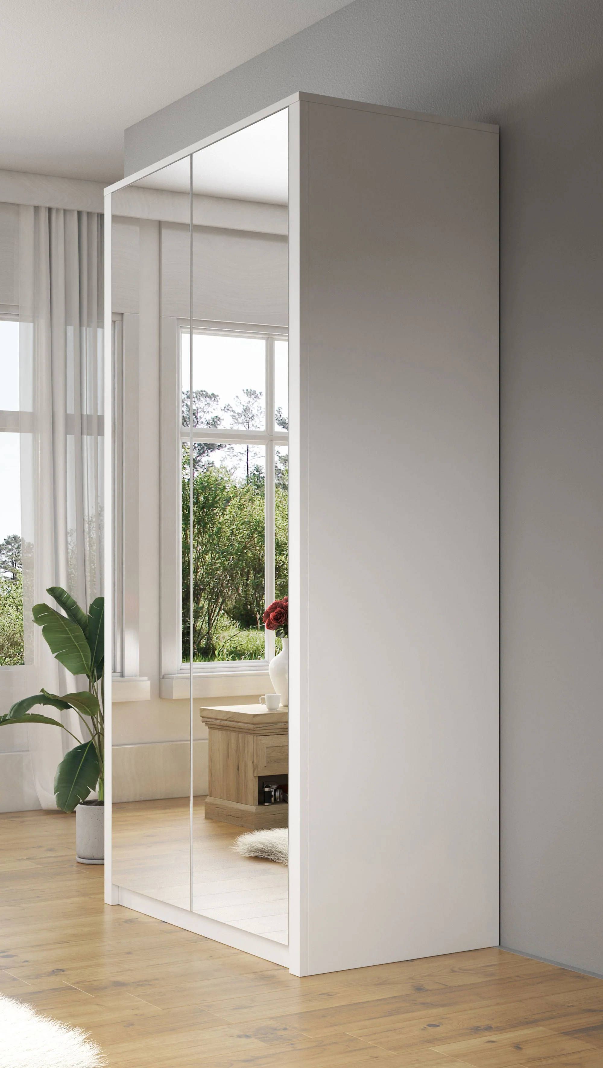 Malibu - Kledingkast 2-deurs - Wit - 113x53x197 cm - Image 4