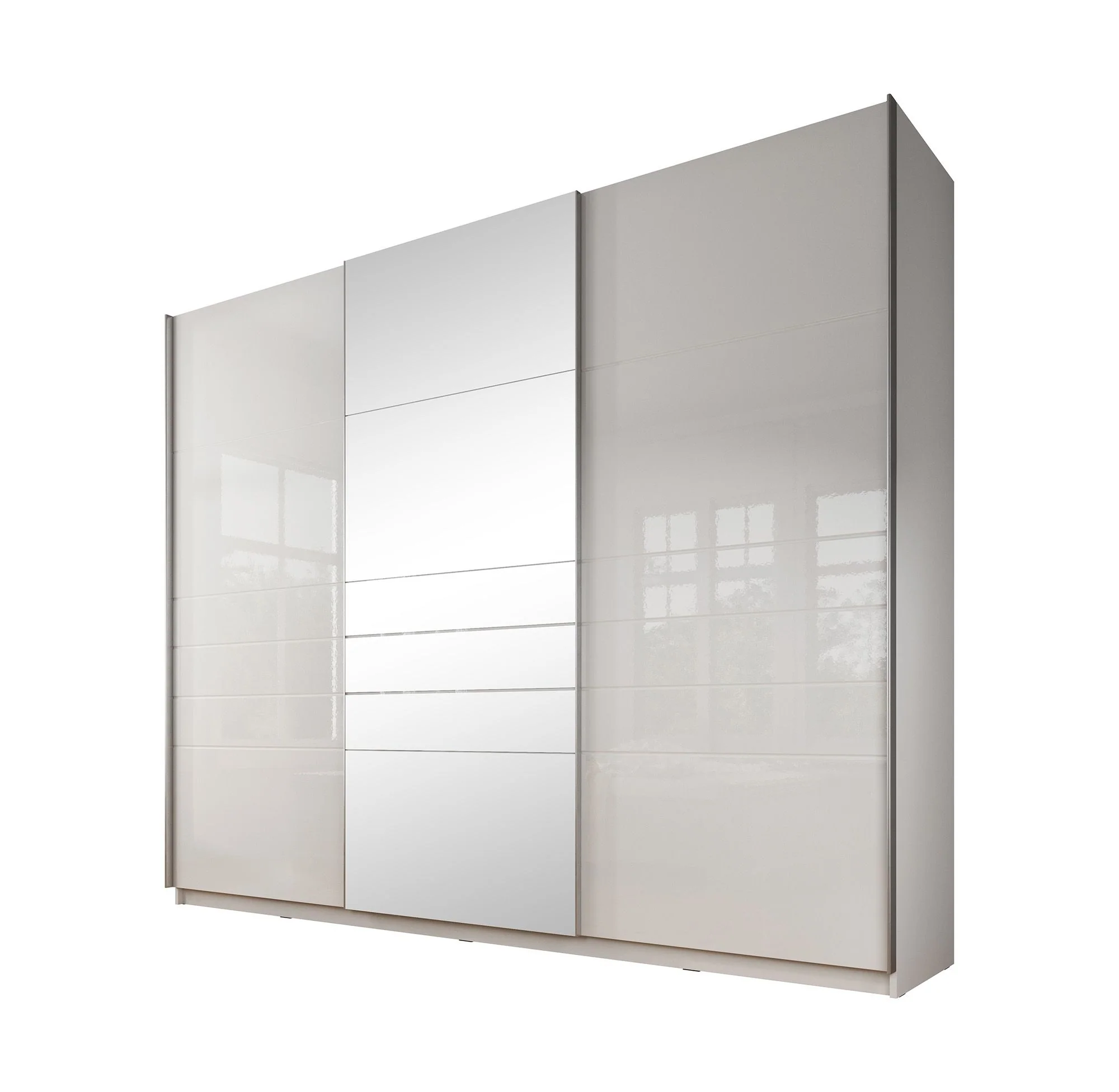 Mariah - Kledingkast met schuifdeuren - Wit  - 263x66x224 cm - Image 6