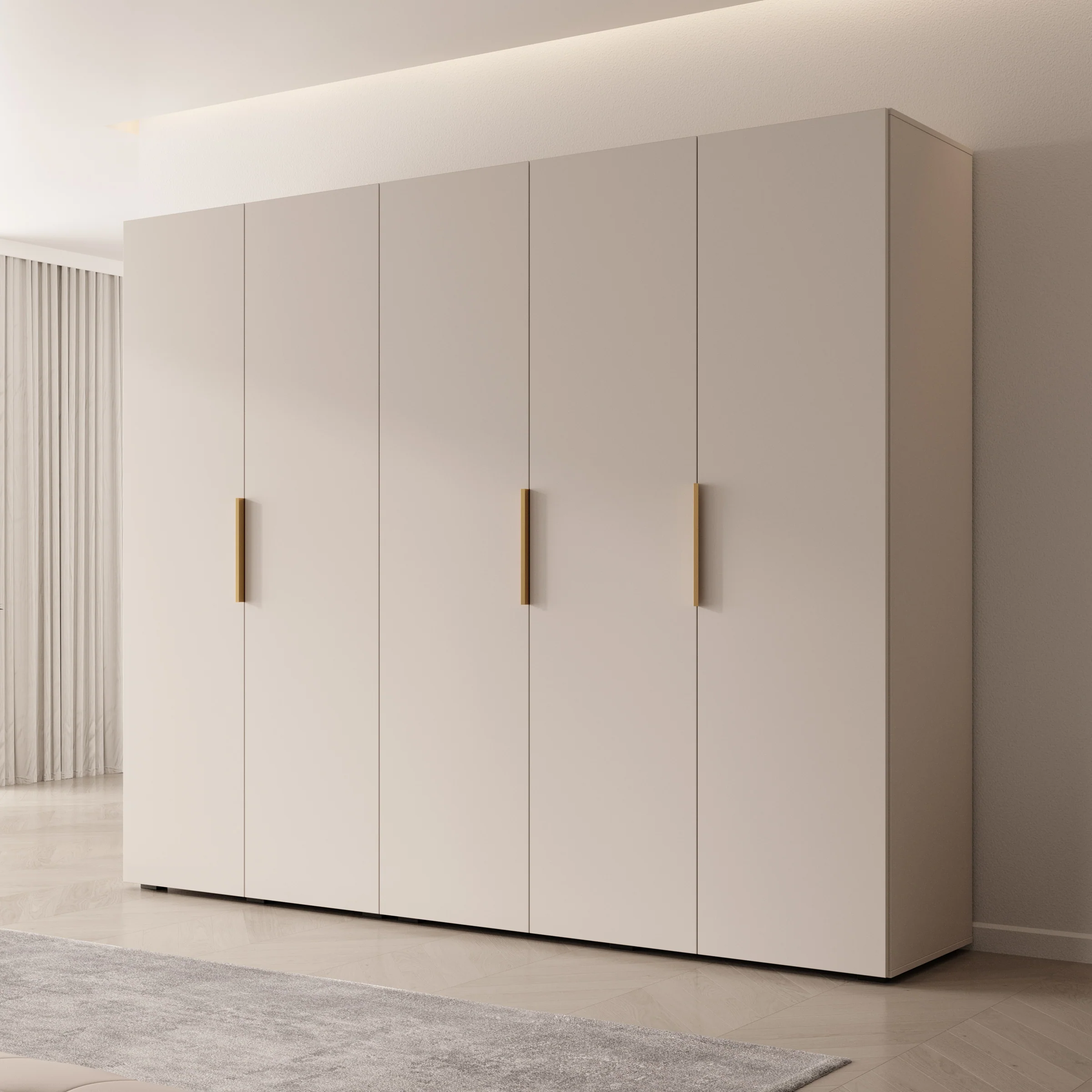 Marquesa - Kledingkast - Beige - 250x50x202 cm