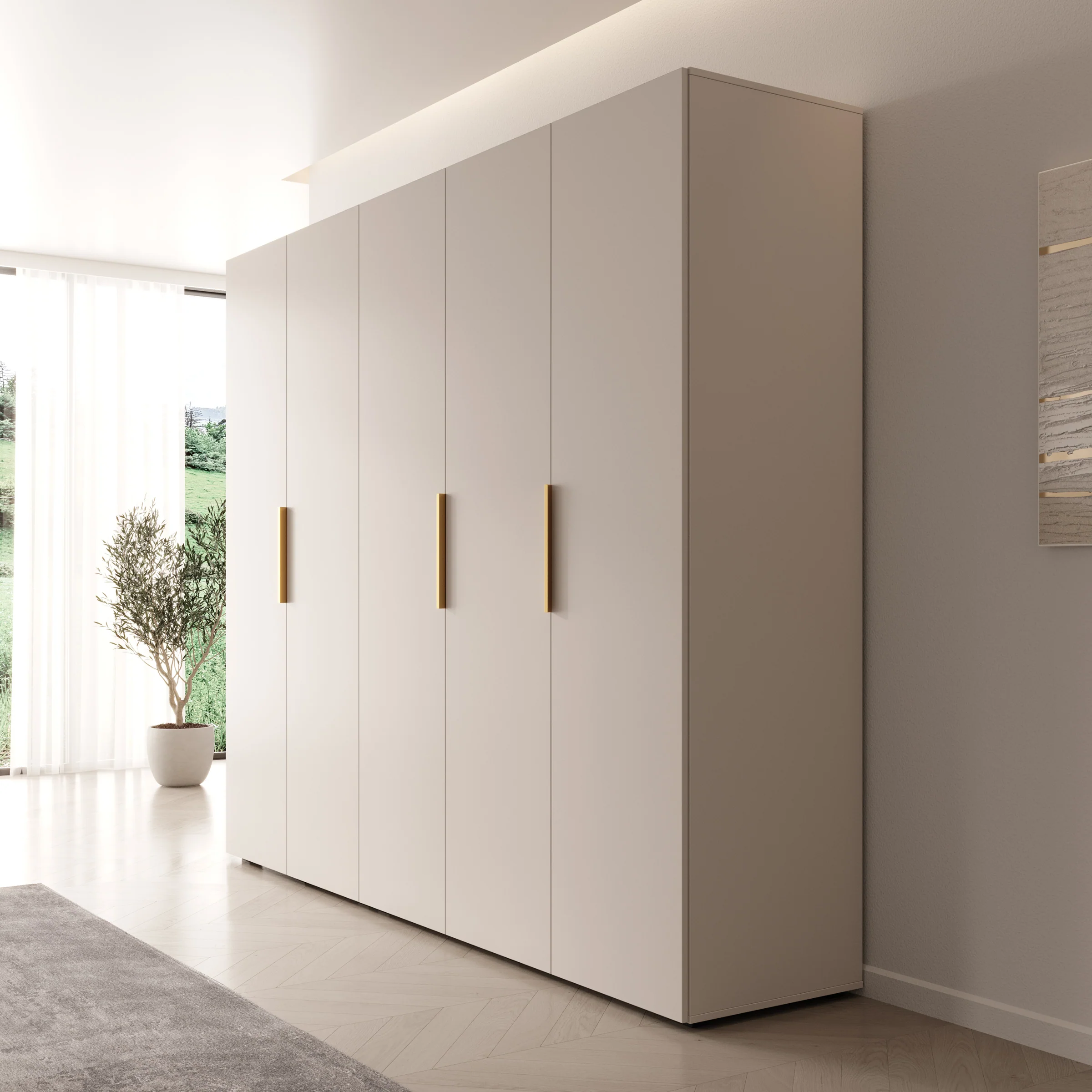 Marquesa - Kledingkast - Beige - 250x50x202 cm - Image 4