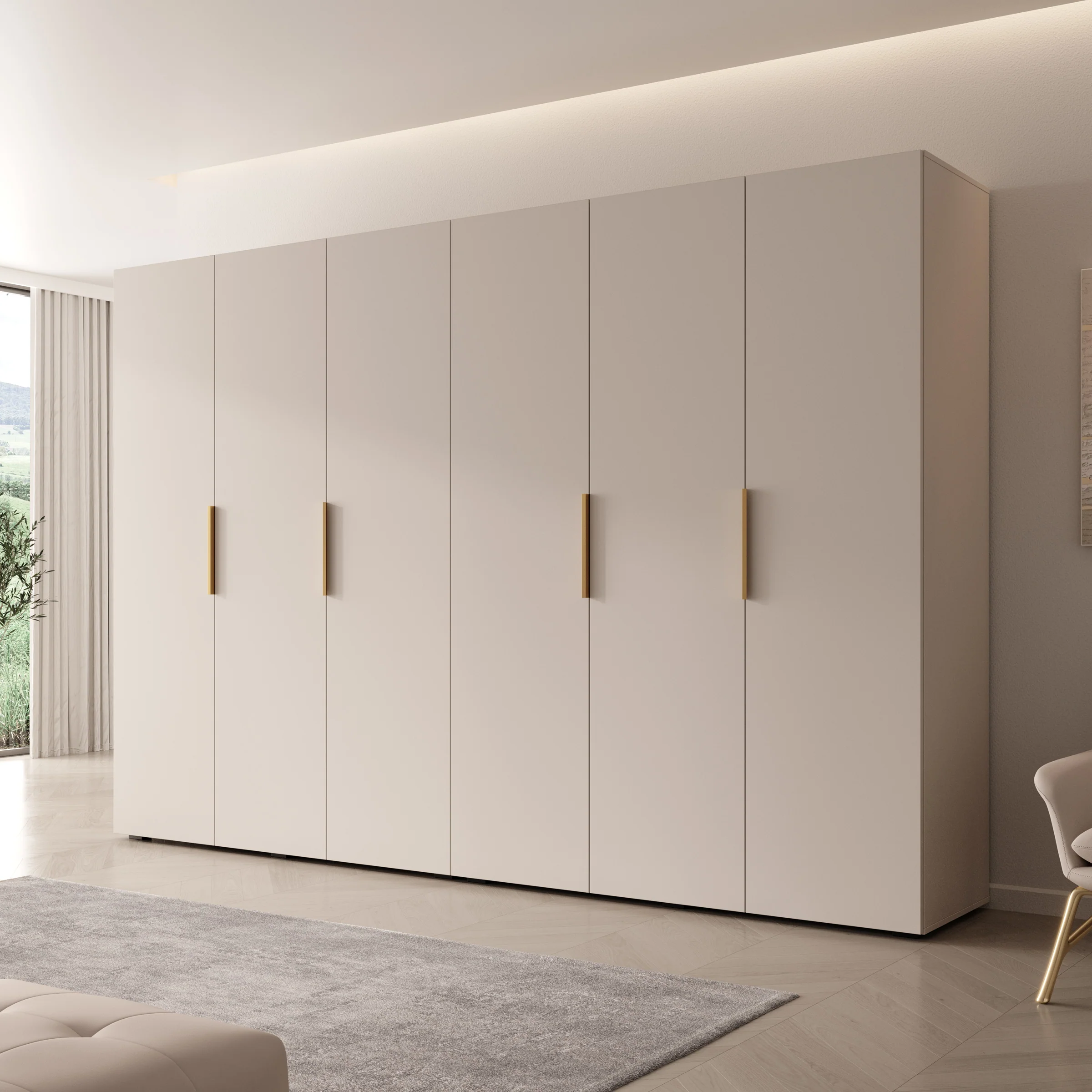 Marquesa - Kledingkast - Beige - 300x50x202 cm
